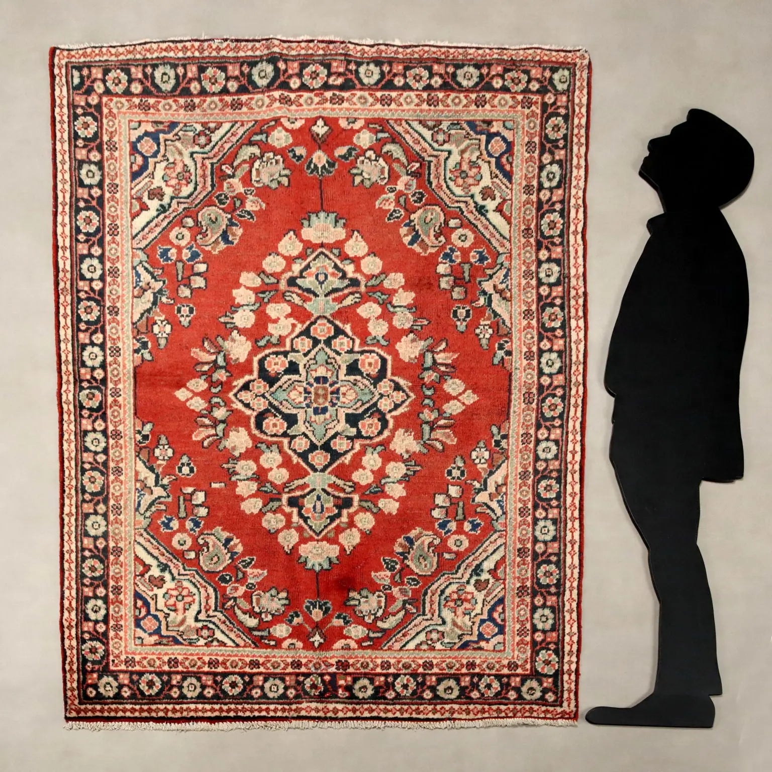 Antique Asian Carpet Cotton Wool Heavy Knot 76 x 50 In - 76 x 50 In | Antiques | Carpets