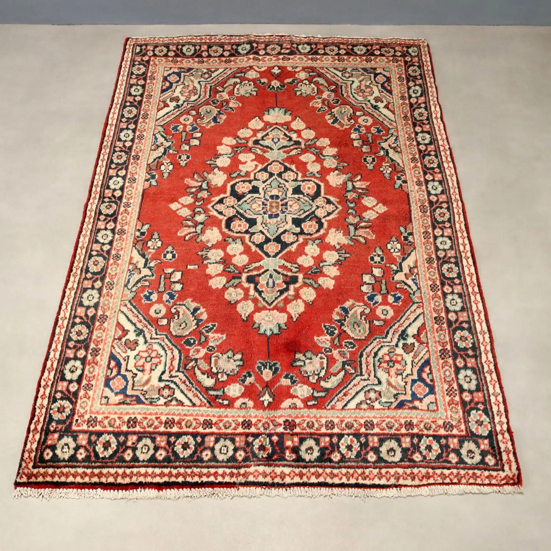 Antique Asian Carpet Cotton Wool Heavy Knot 76 x 50 In - 76 x 50 In | Antiques | Carpets