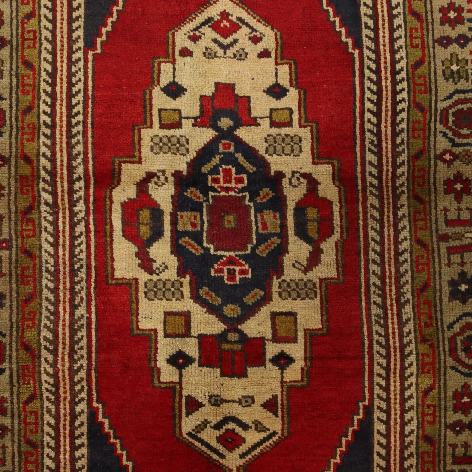 Antique Ismirne Carpet Wool Thin Knot Handmade Turkey 68 x 35 In - 68 x 35 In | Antiques | Carpets