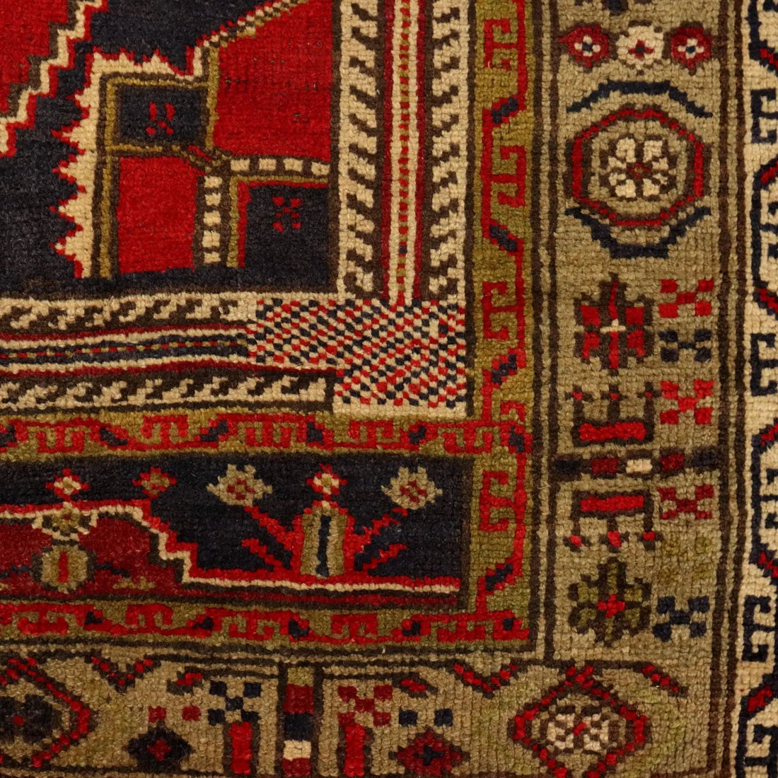 Antique Ismirne Carpet Wool Thin Knot Handmade Turkey 68 x 35 In - 68 x 35 In | Antiques | Carpets