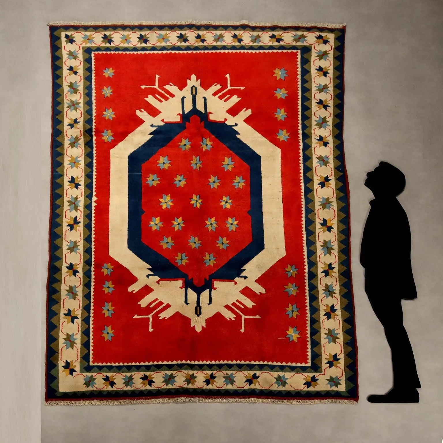 Antique Kars Carpet Wool Heavy Knot Handmade 99 x 77 In - 99 x 77 In | Antiques | Carpets