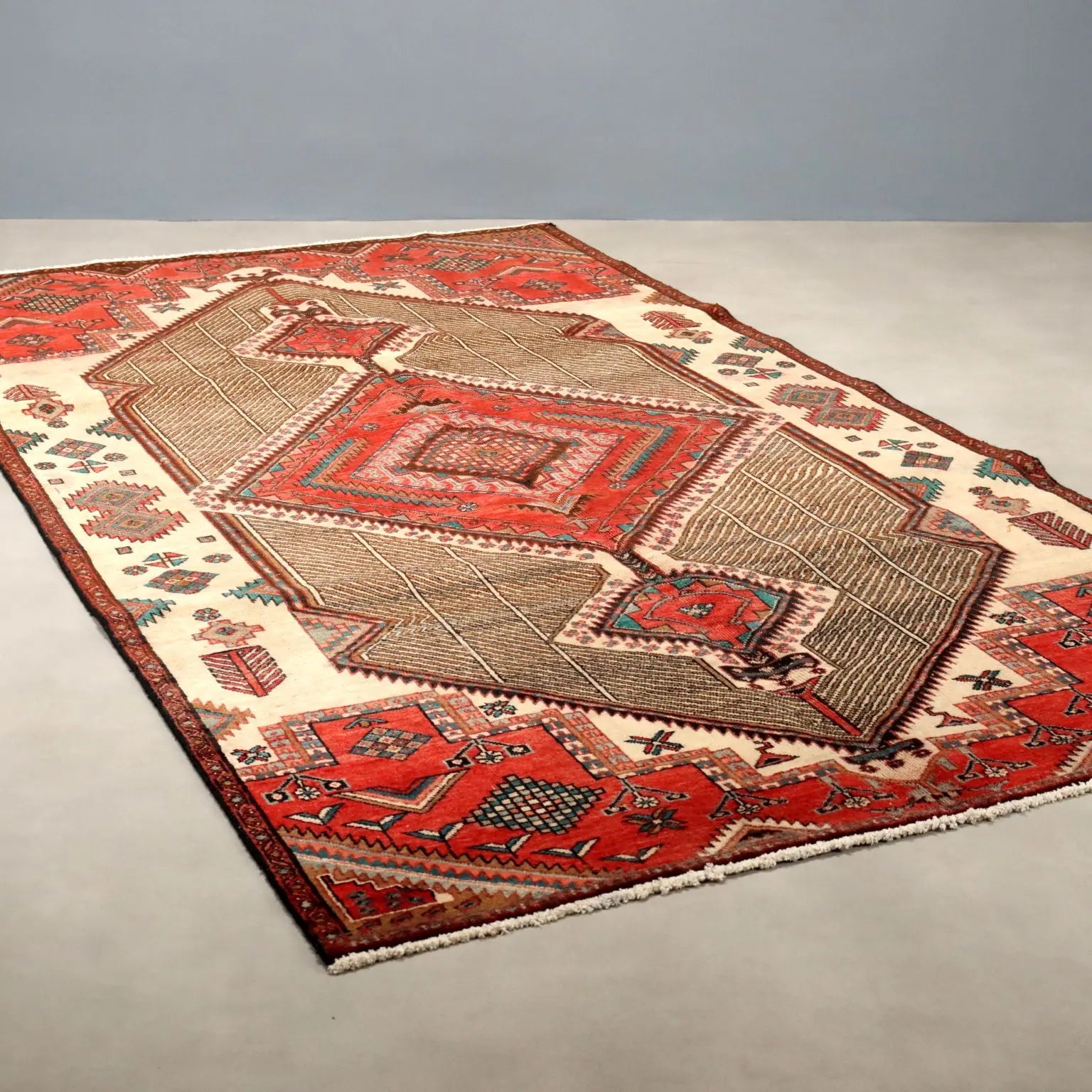 Antique Asian Carpet Cotton Wool Heavy Knot 119 x 66 In - 119 x 66 In | Antiques | Carpets