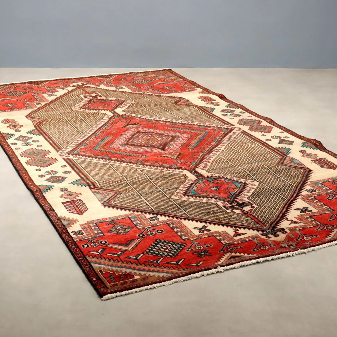 Antique Asian Carpet Cotton Wool Heavy Knot 119 x 66 In - 119 x 66 In | Antiques | Carpets