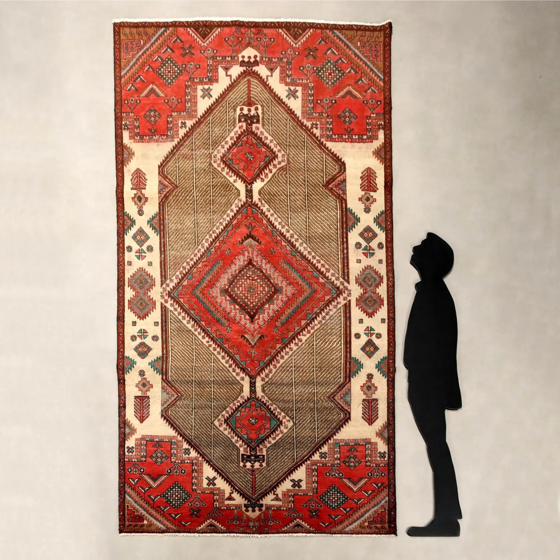 Antique Asian Carpet Cotton Wool Heavy Knot 119 x 66 In - 119 x 66 In | Antiques | Carpets