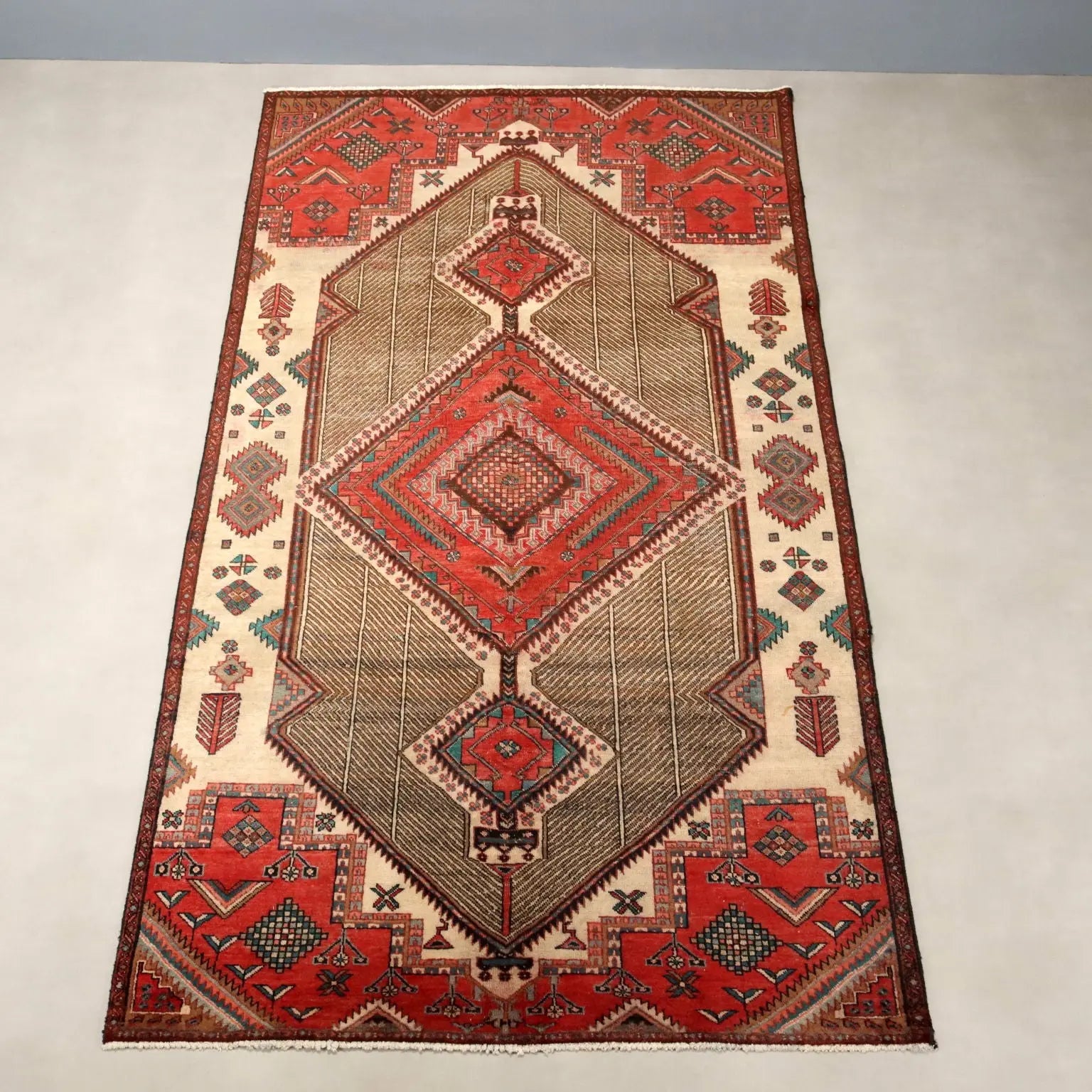 Antique Asian Carpet Cotton Wool Heavy Knot 119 x 66 In - 119 x 66 In | Antiques | Carpets
