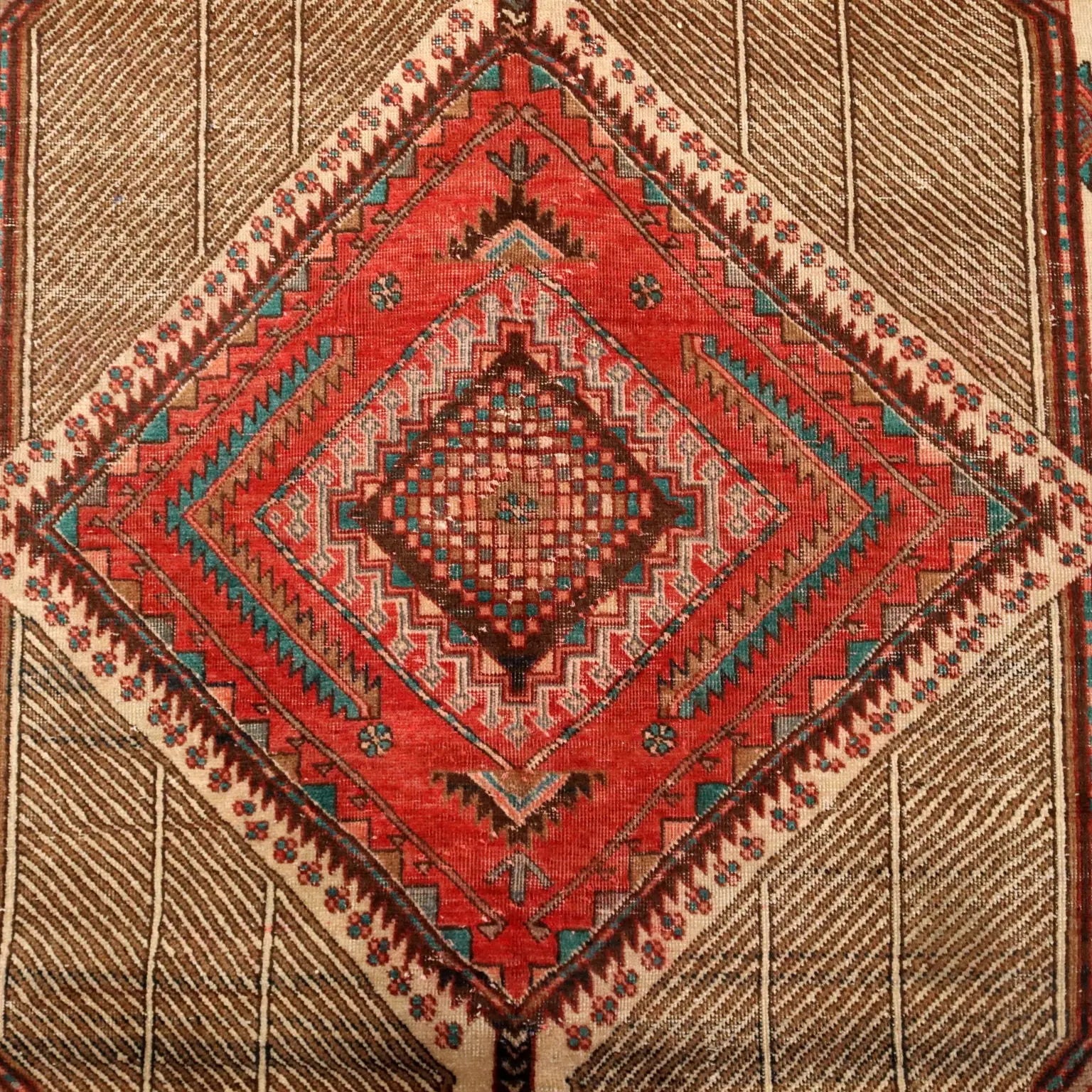 Antique Asian Carpet Cotton Wool Heavy Knot 119 x 66 In - 119 x 66 In | Antiques | Carpets