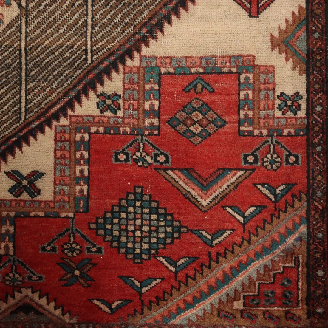 Antique Asian Carpet Cotton Wool Heavy Knot 119 x 66 In - 119 x 66 In | Antiques | Carpets