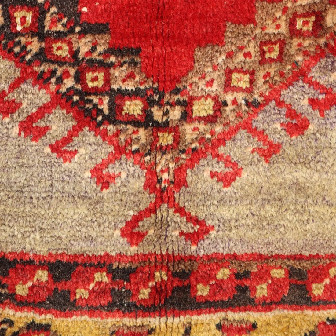 Antique Anatolian Carpet Cotton Wool Heavy Knot 75 x 46 In