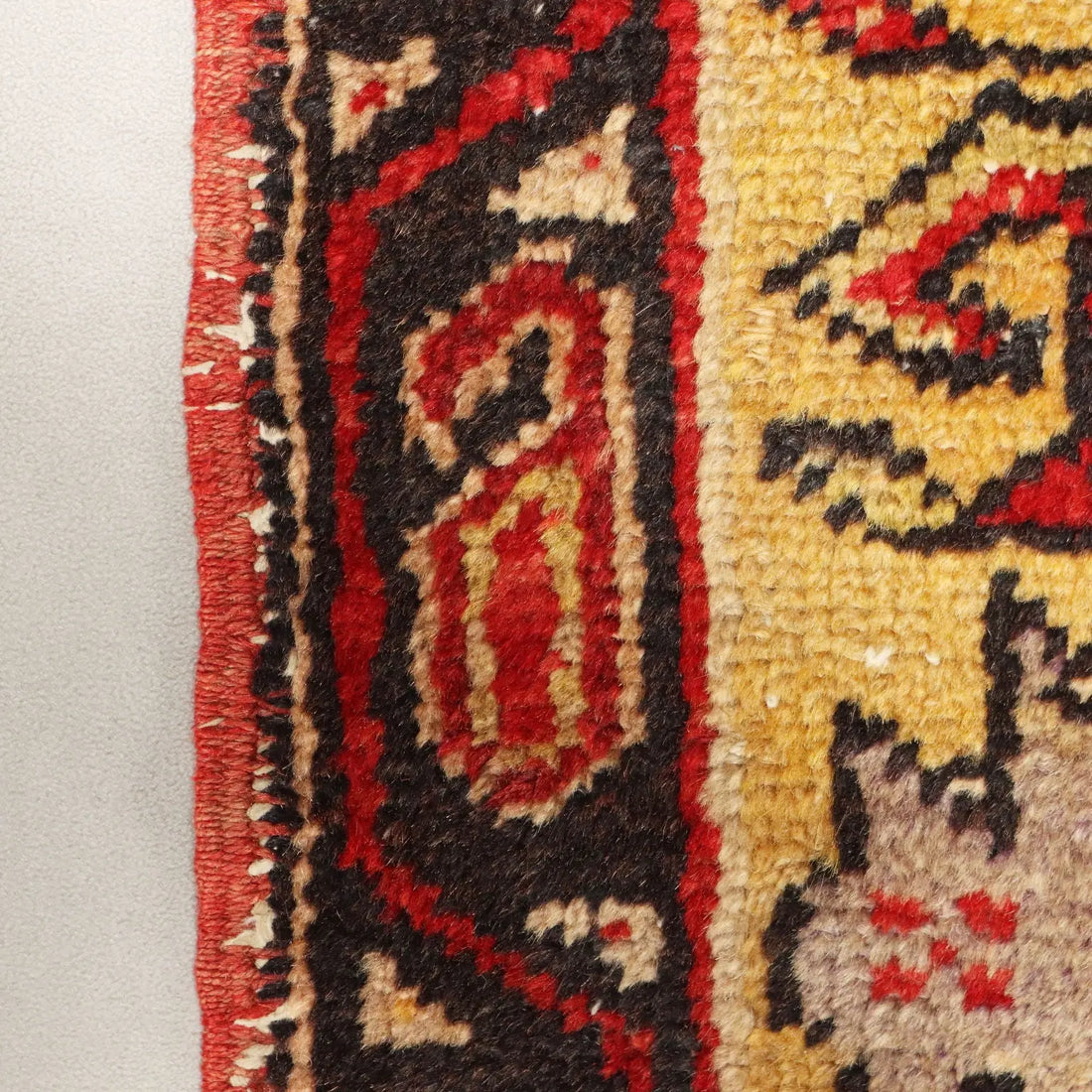 Antique Anatolian Carpet Cotton Wool Heavy Knot 75 x 46 In