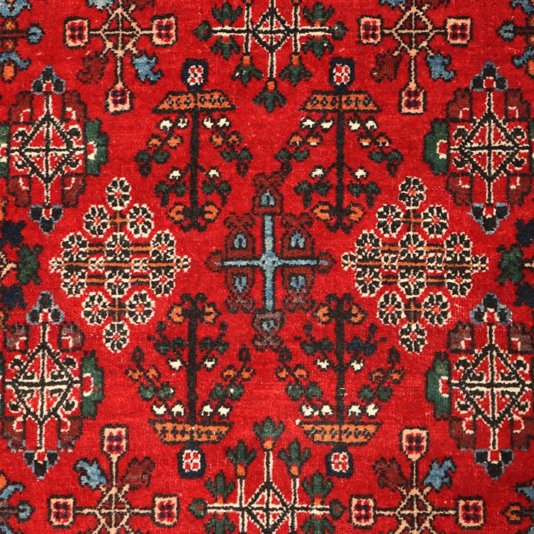 Antique Asian Carpet Cotton Wool Thin Knot 59 x 42 In - 59 x 42 In | Antiques | Carpets