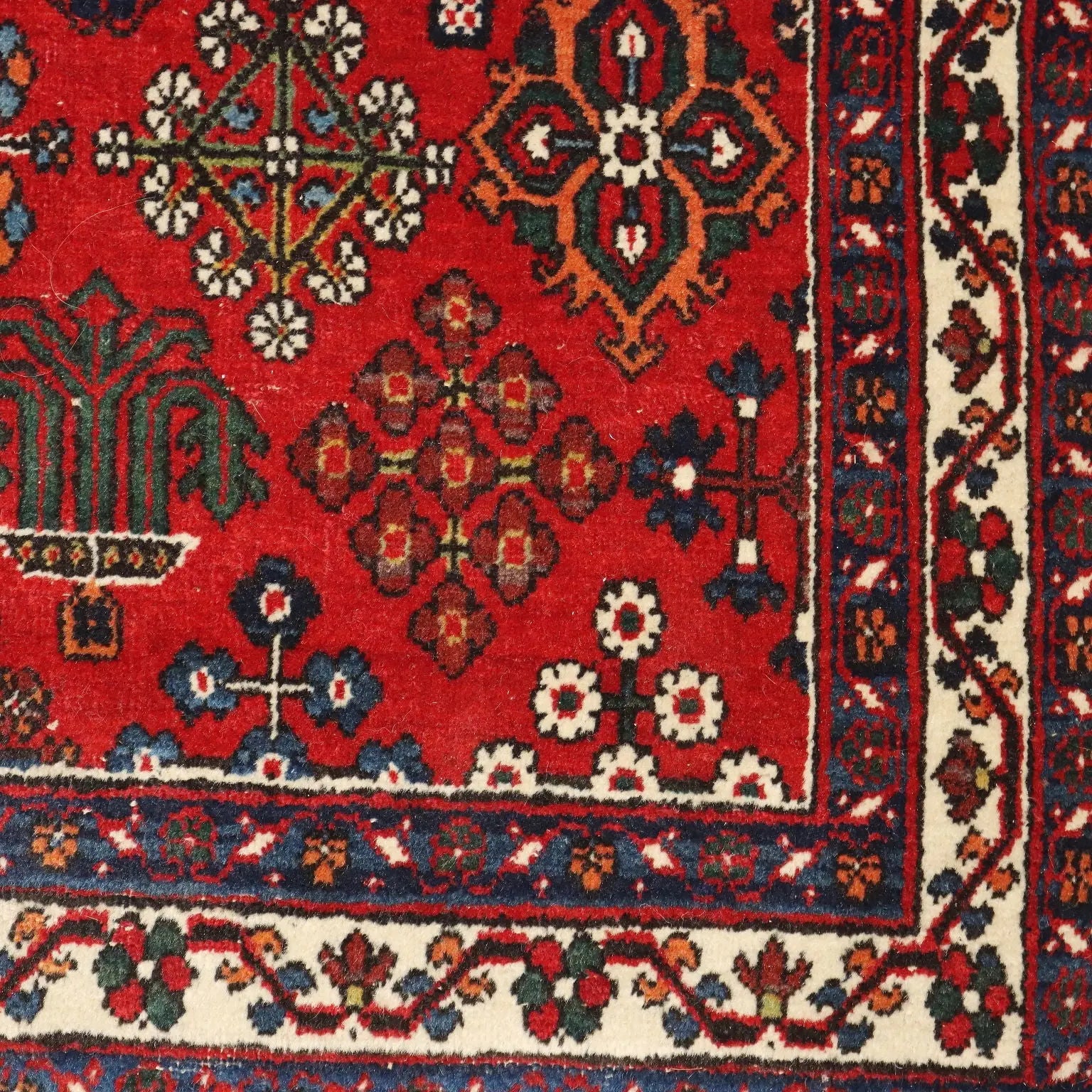Antique Asian Carpet Cotton Wool Thin Knot 59 x 42 In - 59 x 42 In | Antiques | Carpets