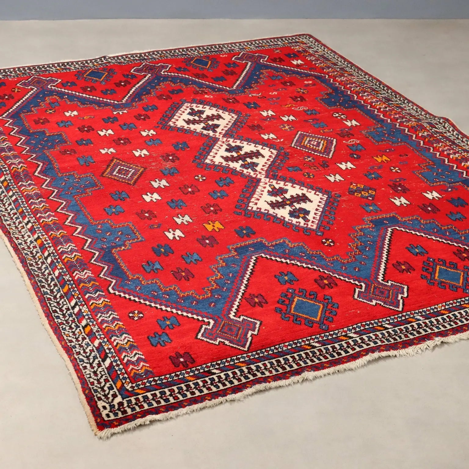 Antique Asian Carpet Cotton Wool Heavy Knot 83 x 64 In - 83 x 64 In | Antiques | Carpets