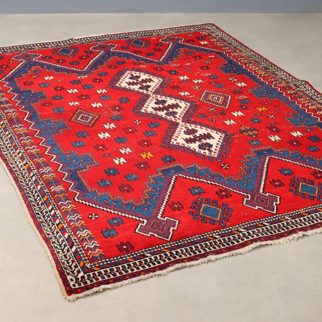 Antique Asian Carpet Cotton Wool Heavy Knot 83 x 64 In - 83 x 64 In | Antiques | Carpets