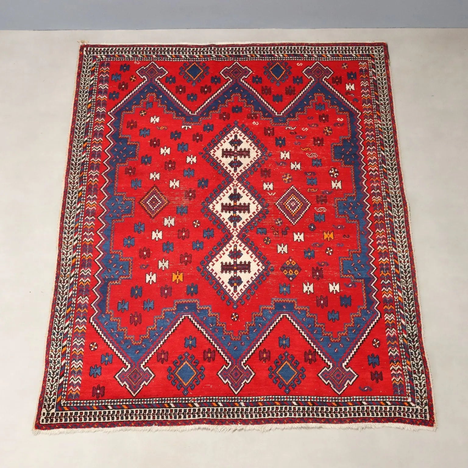 Antique Asian Carpet Cotton Wool Heavy Knot 83 x 64 In - 83 x 64 In | Antiques | Carpets
