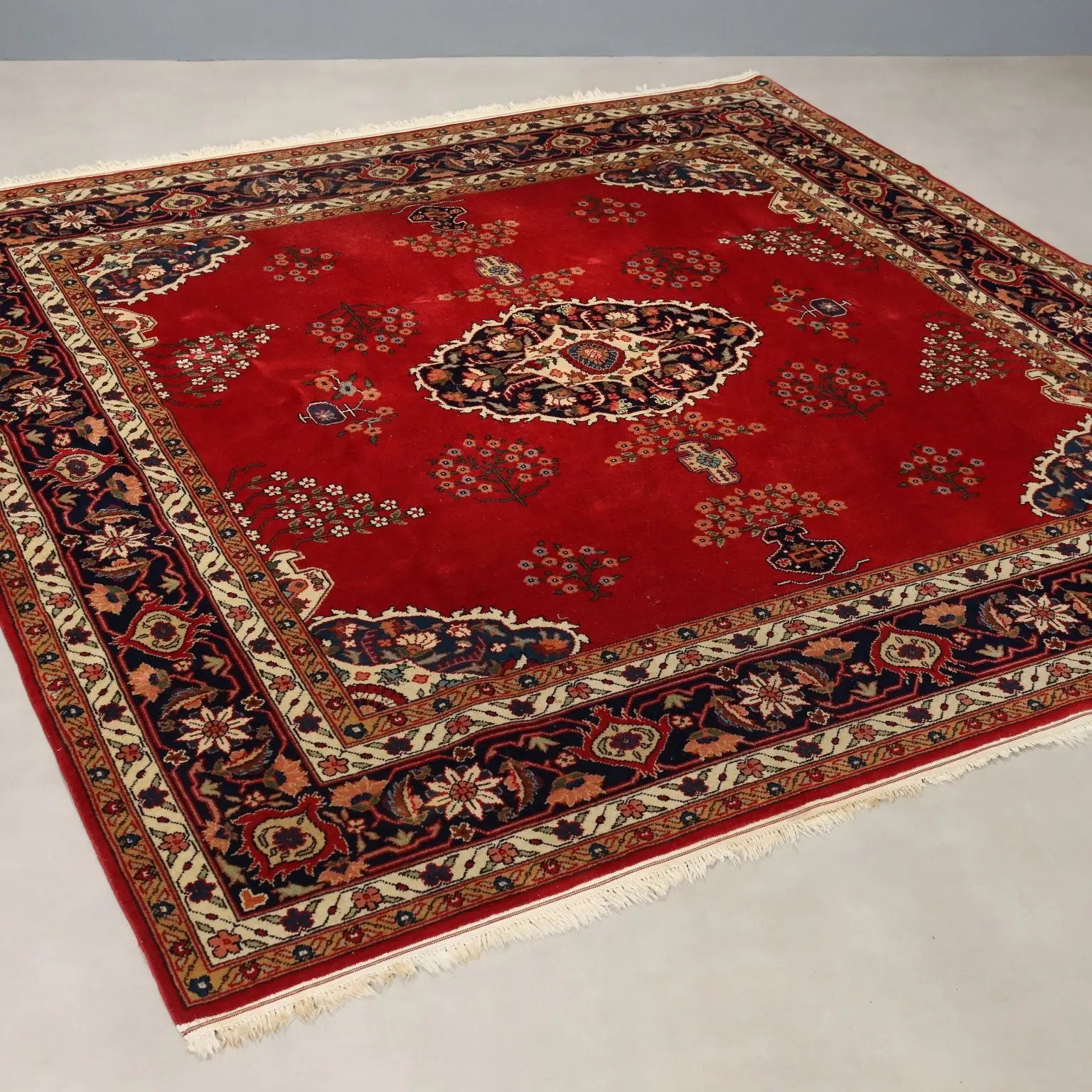 Antique Gherla Carpet Cotton Wool Heavy Knot 100 x 97 In - 100 x 97 In | Antiques | Carpets