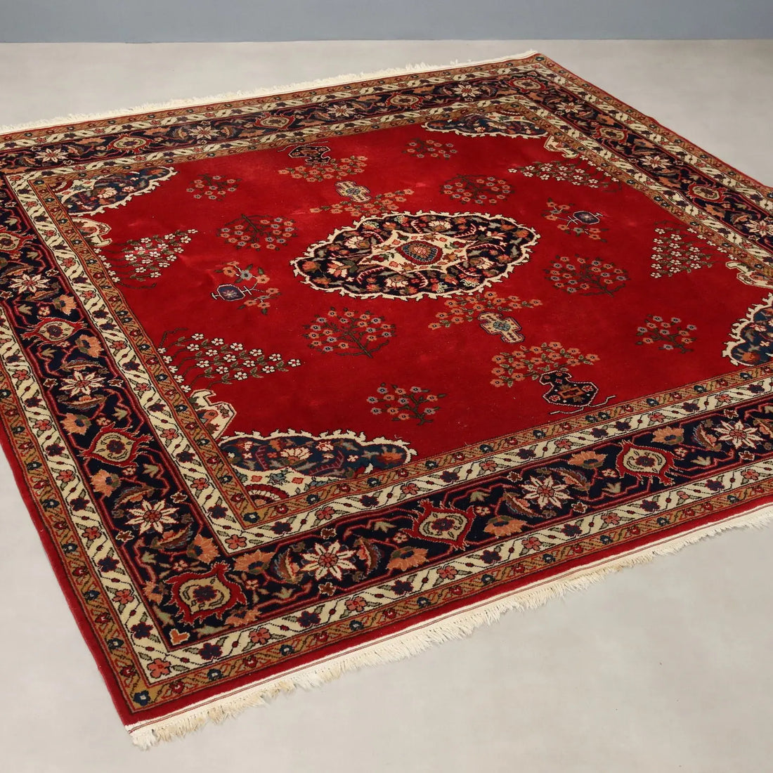 Antique Gherla Carpet Cotton Wool Heavy Knot 100 x 97 In - 100 x 97 In | Antiques | Carpets