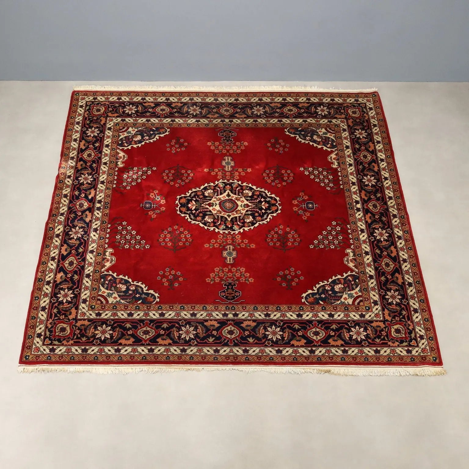 Antique Gherla Carpet Cotton Wool Heavy Knot 100 x 97 In - 100 x 97 In | Antiques | Carpets