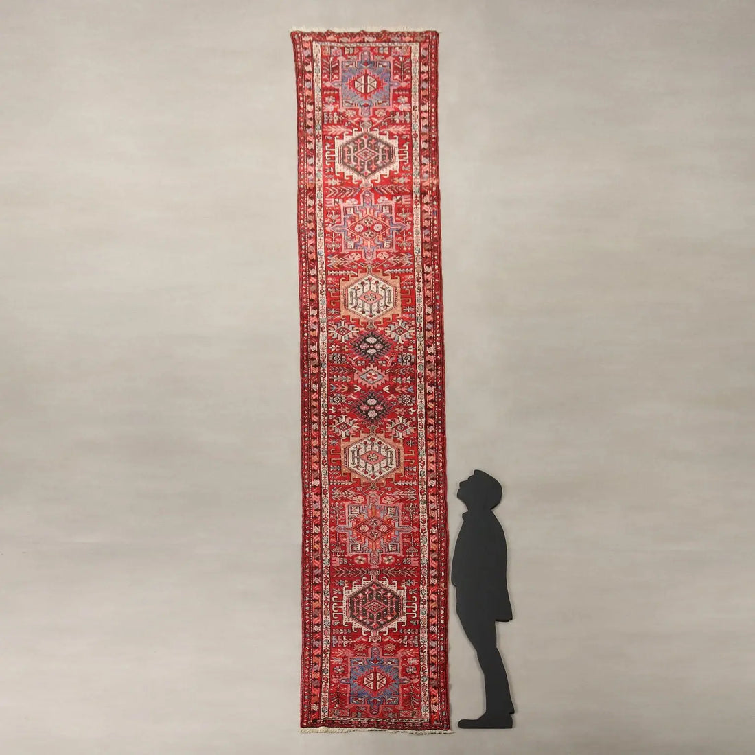 Antique Asian Carpet Cotton Wool Heavy Knot Handmade 191 x 34 In - 191 x 34 In | Antiques | Carpets