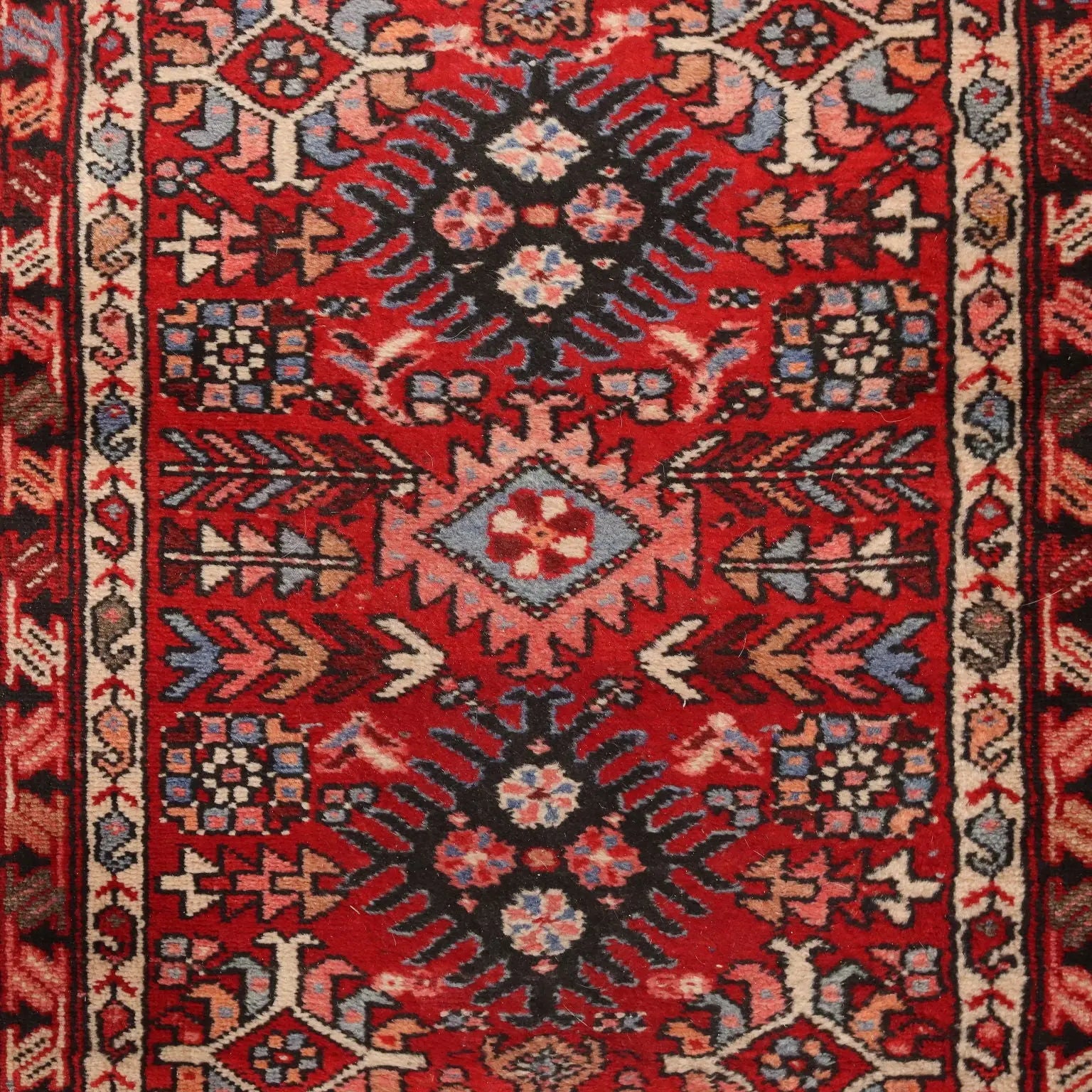 Antique Asian Carpet Cotton Wool Heavy Knot Handmade 191 x 34 In - 191 x 34 In | Antiques | Carpets