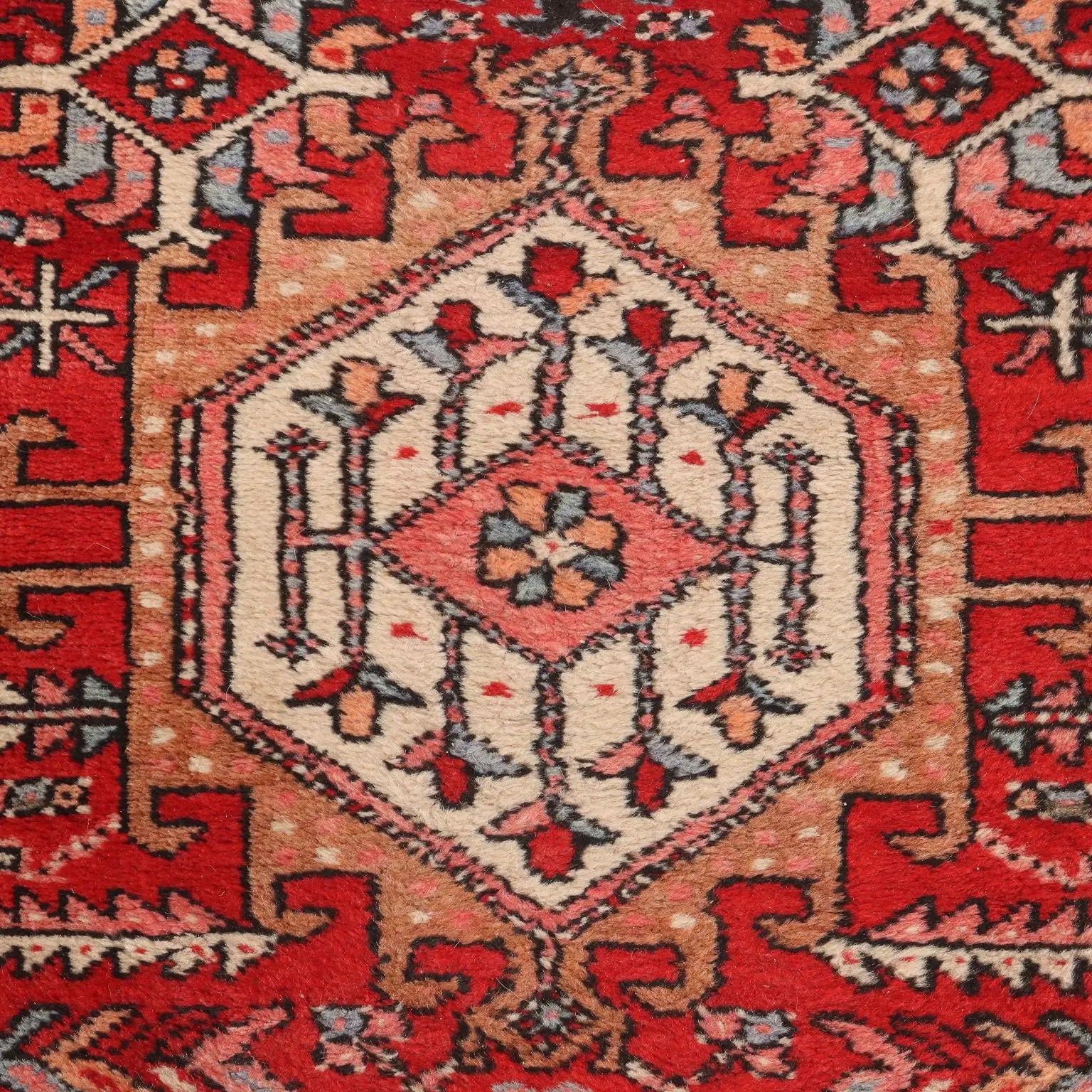 Antique Asian Carpet Cotton Wool Heavy Knot Handmade 191 x 34 In - 191 x 34 In | Antiques | Carpets