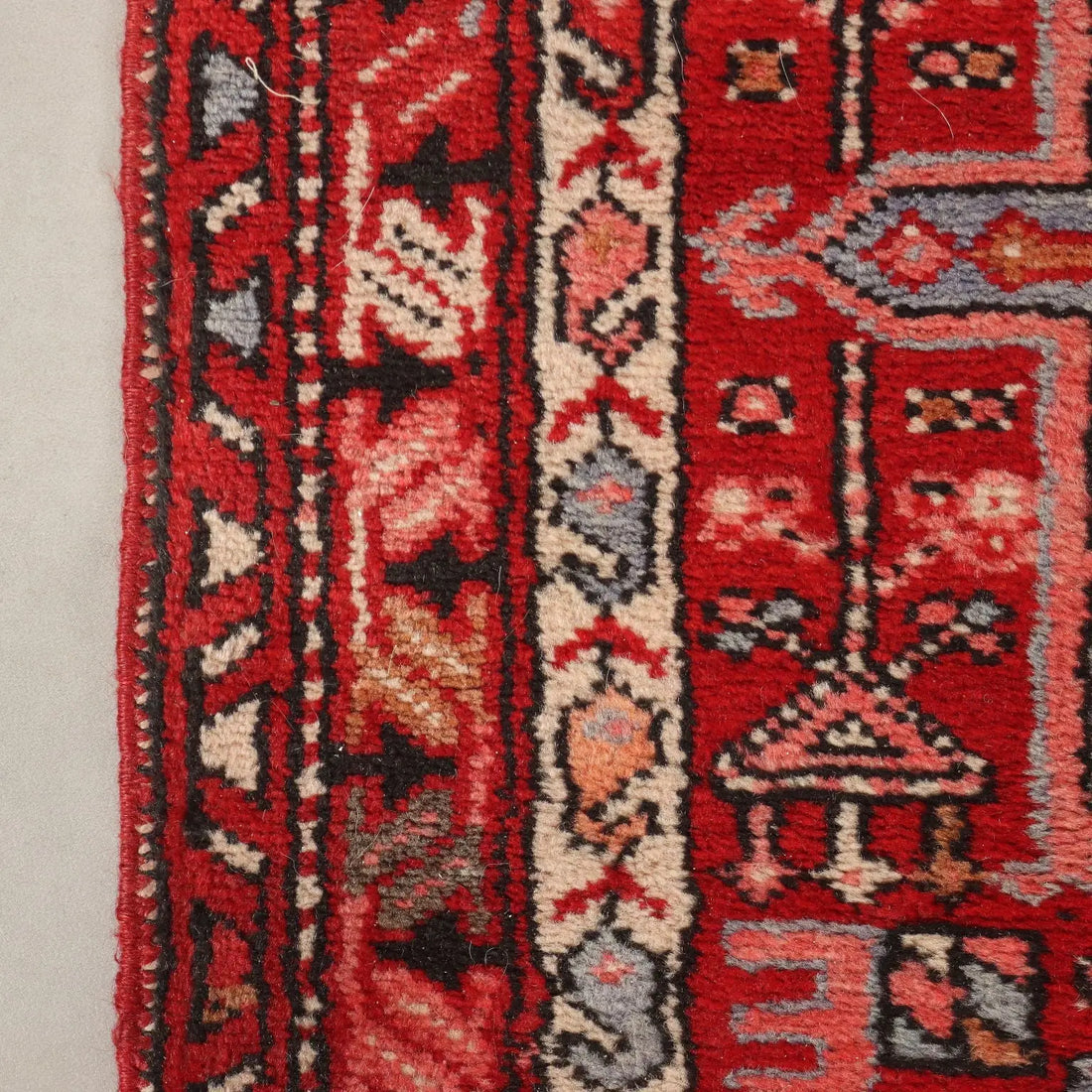 Antique Asian Carpet Cotton Wool Heavy Knot Handmade 191 x 34 In - 191 x 34 In | Antiques | Carpets