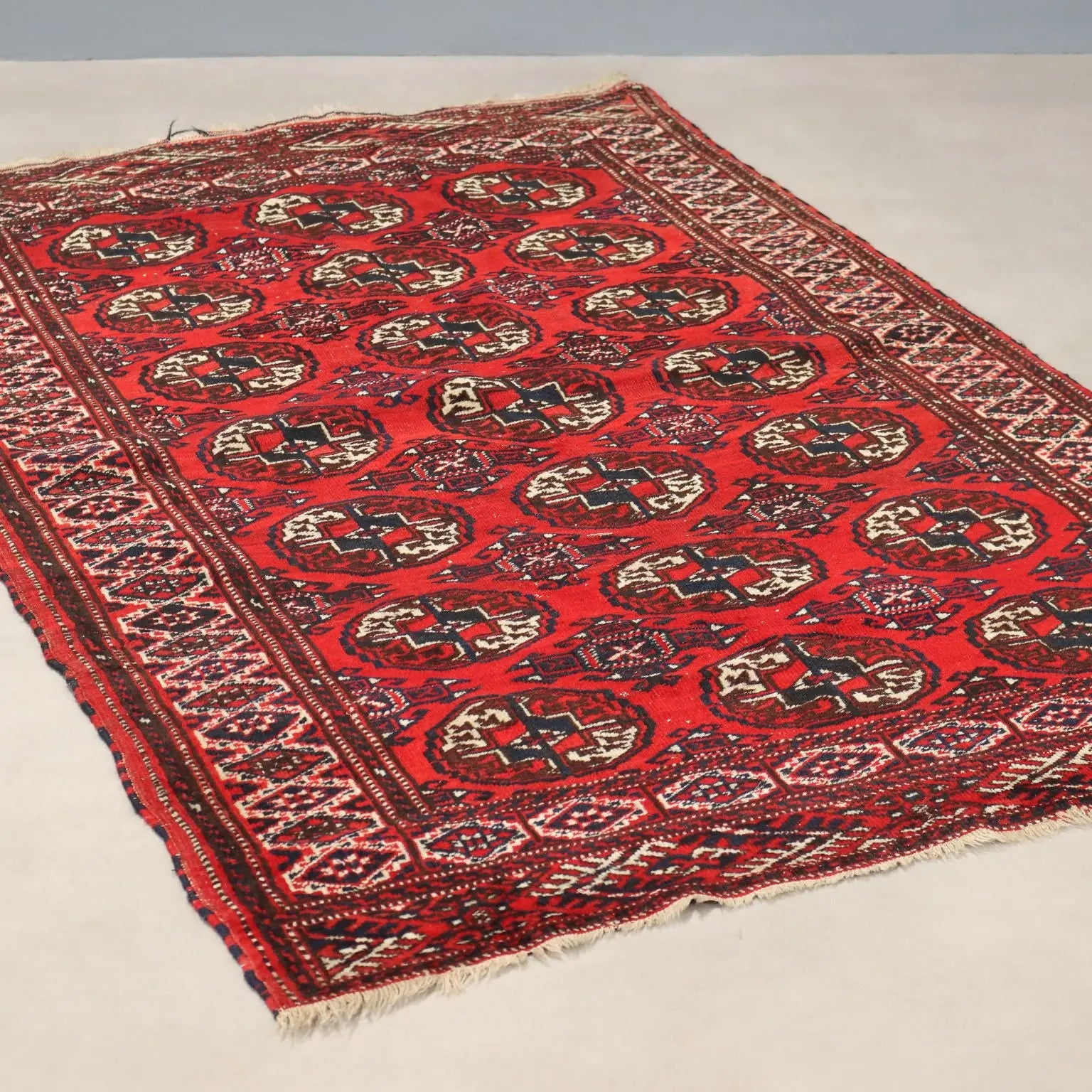 Antique Bukhara Carpet Wool Thin Knot Handmade 69 x 43 In - 69 x 43 In | Antiques | Carpets