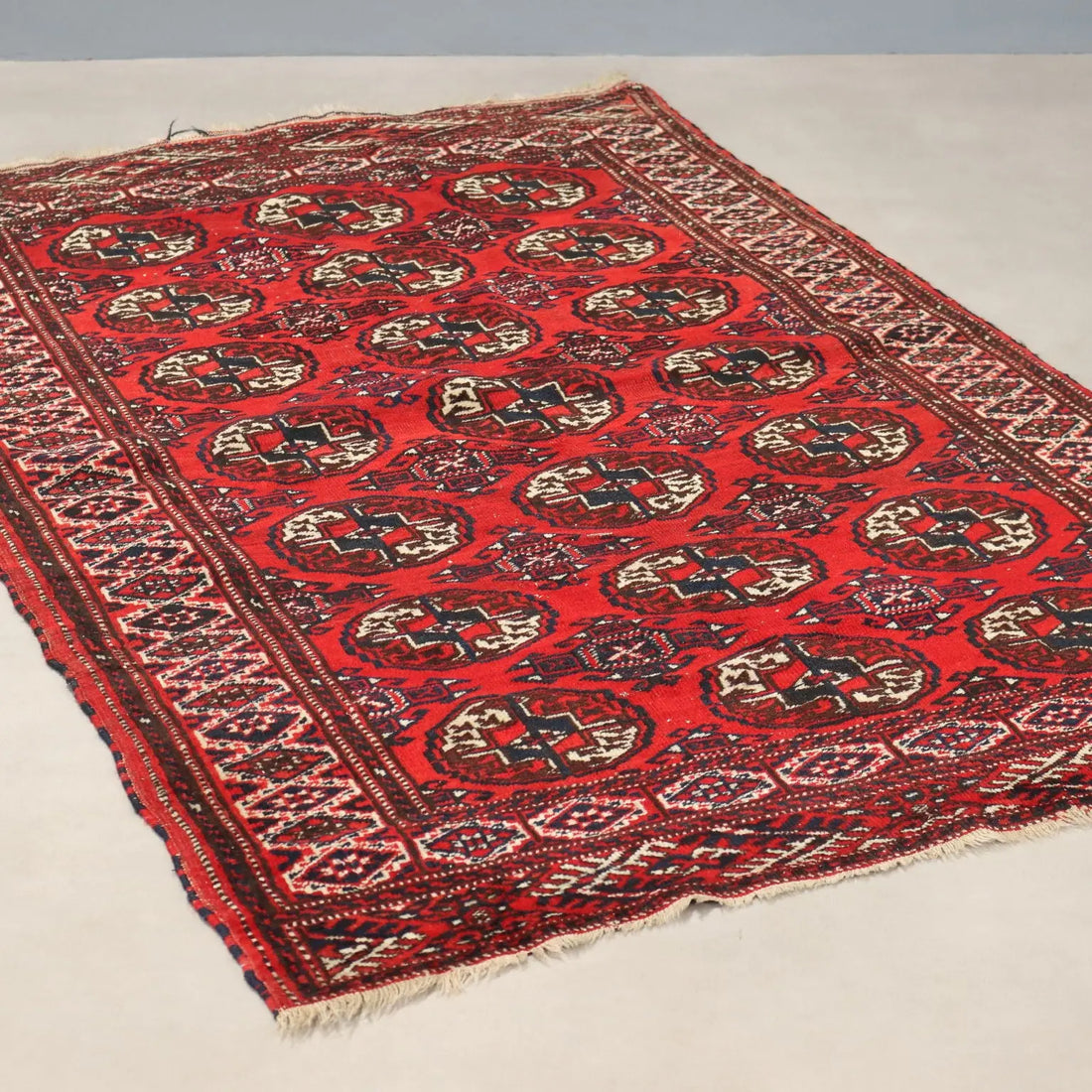 Antique Bukhara Carpet Wool Thin Knot Handmade 69 x 43 In - 69 x 43 In | Antiques | Carpets