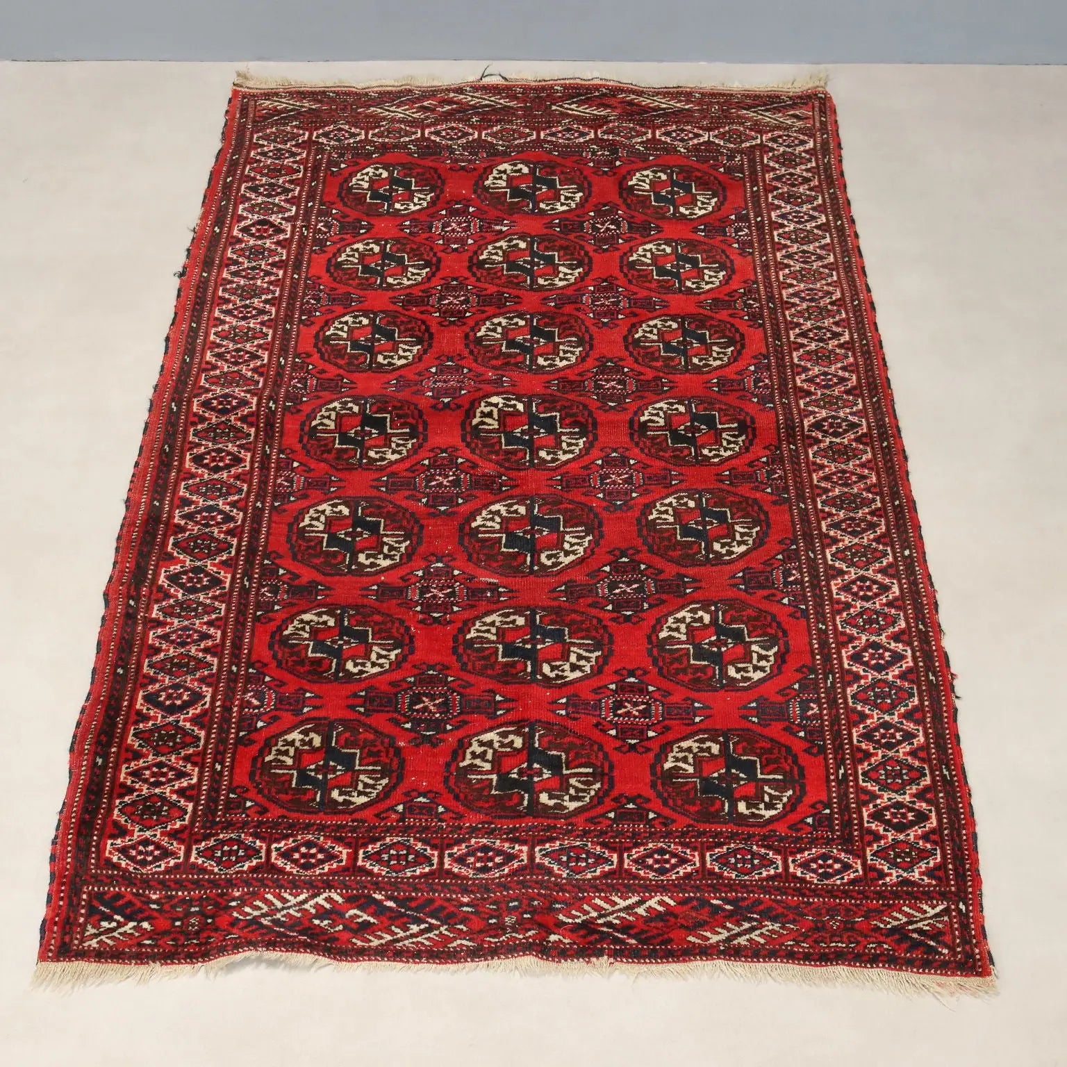 Antique Bukhara Carpet Wool Thin Knot Handmade 69 x 43 In - 69 x 43 In | Antiques | Carpets