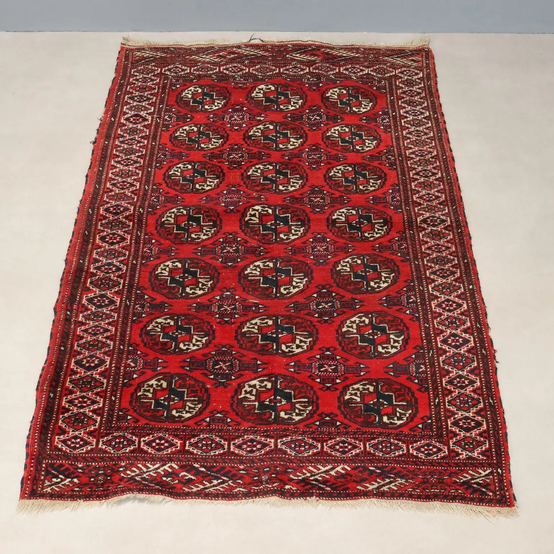Antique Bukhara Carpet Wool Thin Knot Handmade 69 x 43 In - 69 x 43 In | Antiques | Carpets