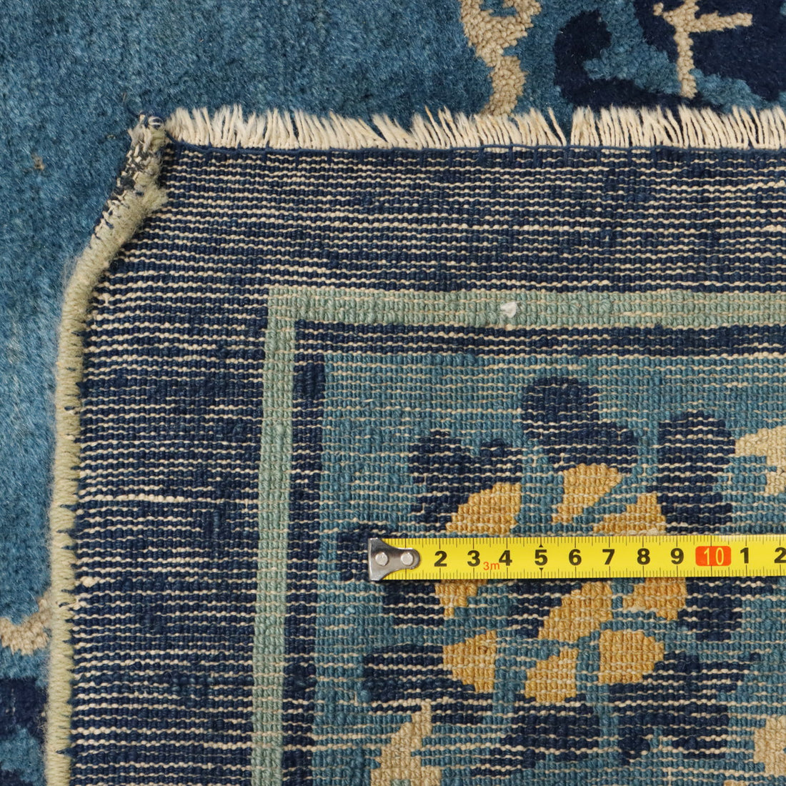 Antique Beijing Carpet Cotton Wool Extra-Thin Knot 138 x 106 In