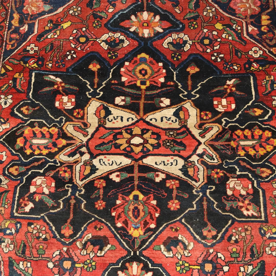 Antique Asian Carpet Cotton Wool Thin Knot 96 x 75 In