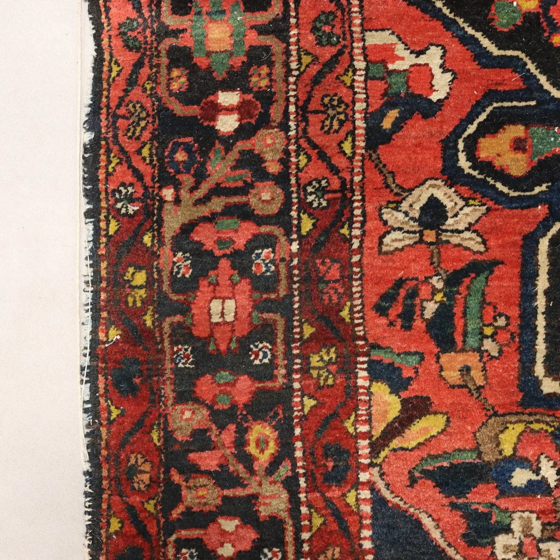 Antique Asian Carpet Cotton Wool Thin Knot 96 x 75 In