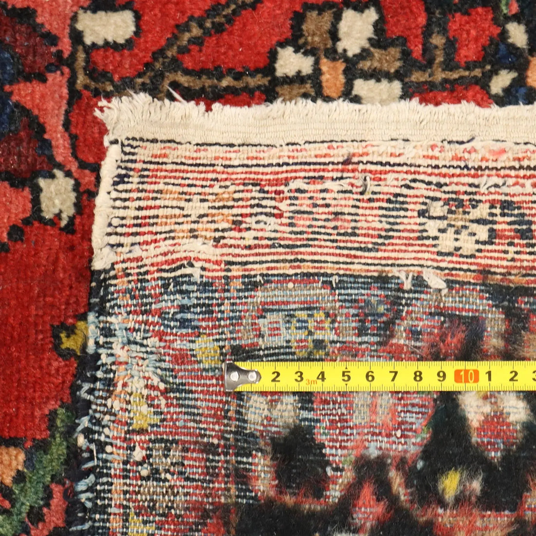 Antique Asian Carpet Cotton Wool Thin Knot 96 x 75 In