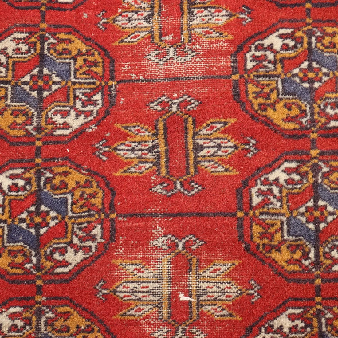 Antique Bukhara Carpet Cotton Wool Thin Knot 112 x 72 In - 112 x 72 In | Antiques | Carpets