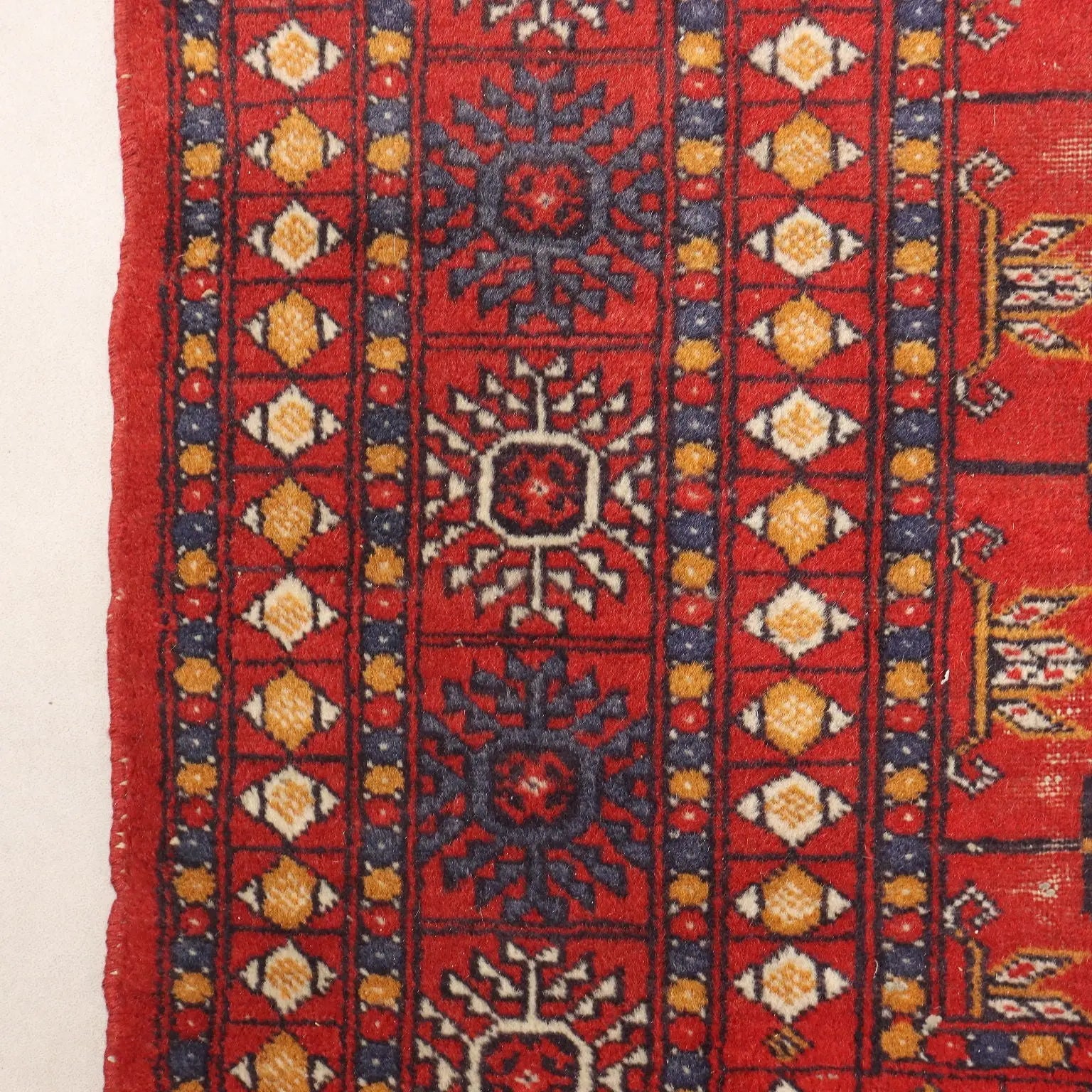 Antique Bukhara Carpet Cotton Wool Thin Knot 112 x 72 In - 112 x 72 In | Antiques | Carpets