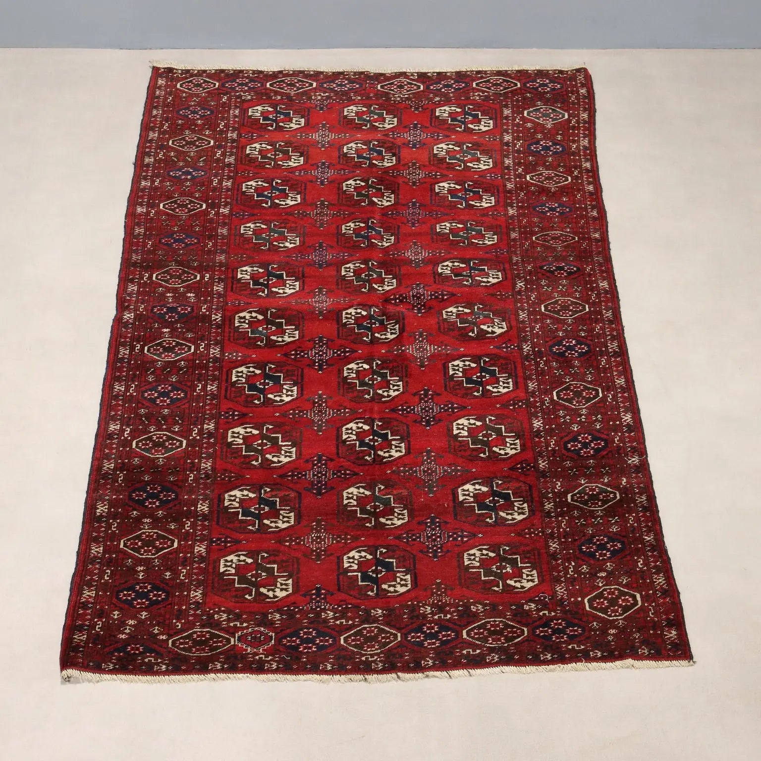 Antique Bukhara Carpet Wool Thin Knot Handmade 86 x 51 In - 86 x 51 In | Antiques | Carpets
