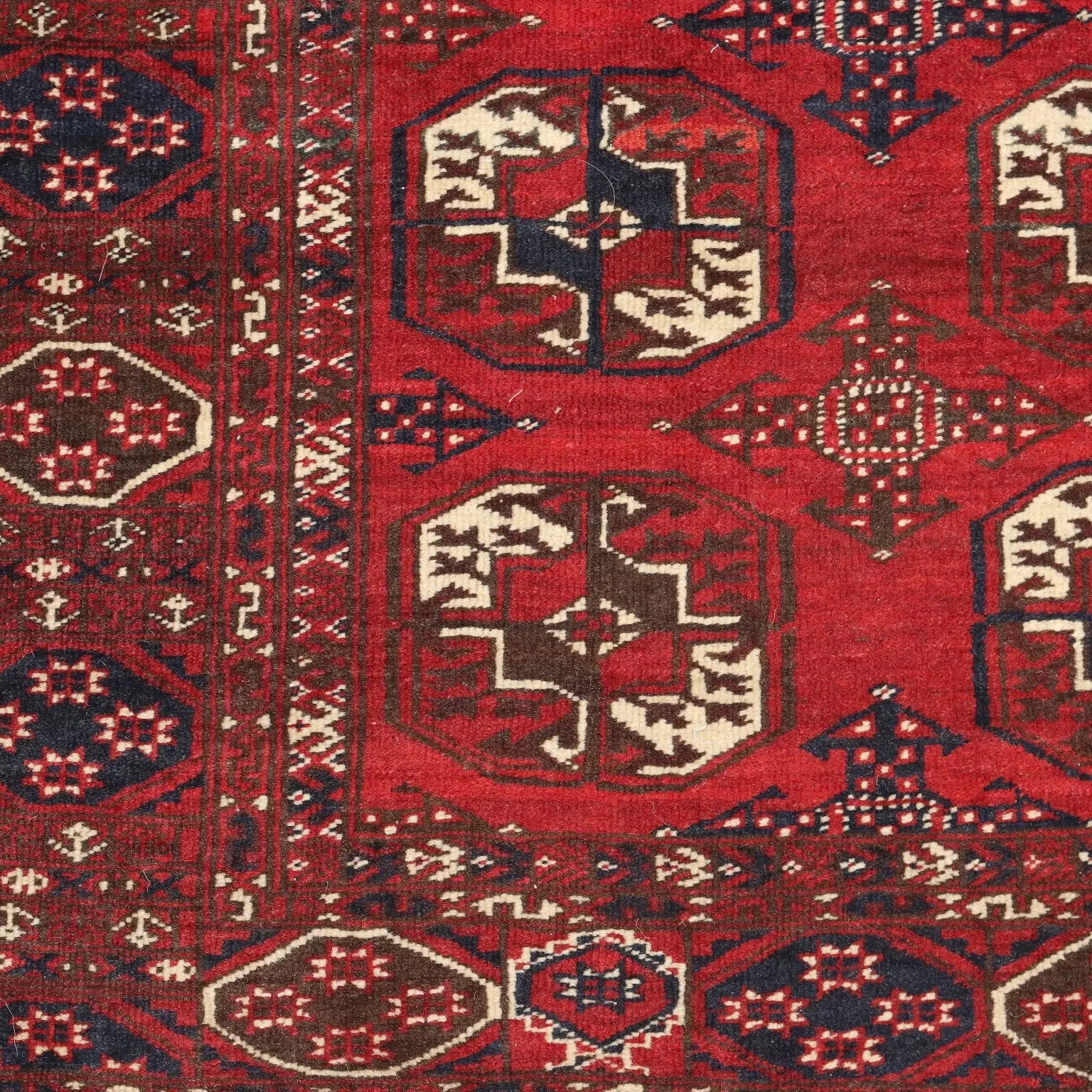 Antique Bukhara Carpet Wool Thin Knot Handmade 86 x 51 In - 86 x 51 In | Antiques | Carpets