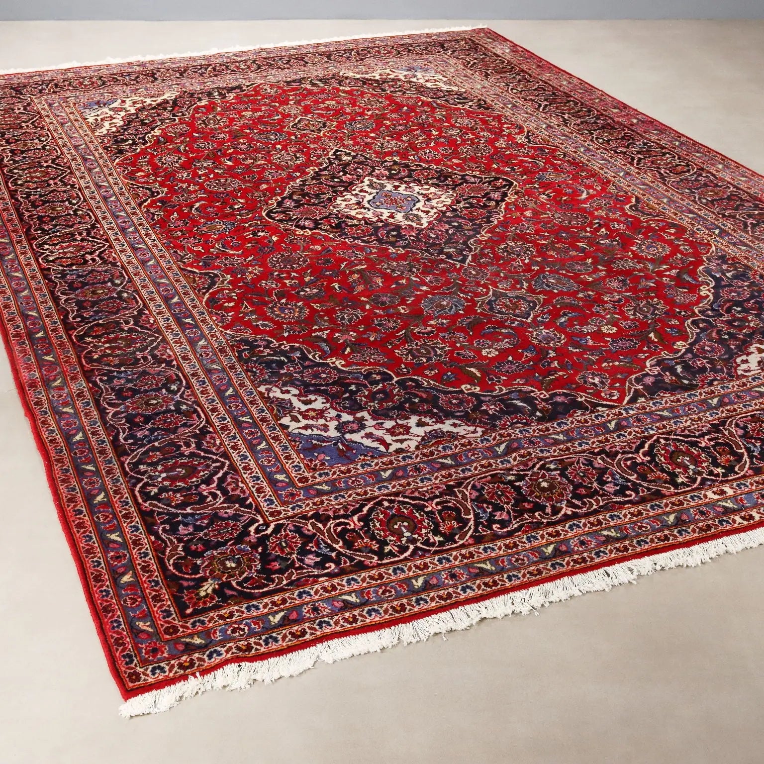 Antique Asian Carpet Cotton Wool Heavy Knot 167 x 116 In - 167 x 116 In | Antiques | Carpets