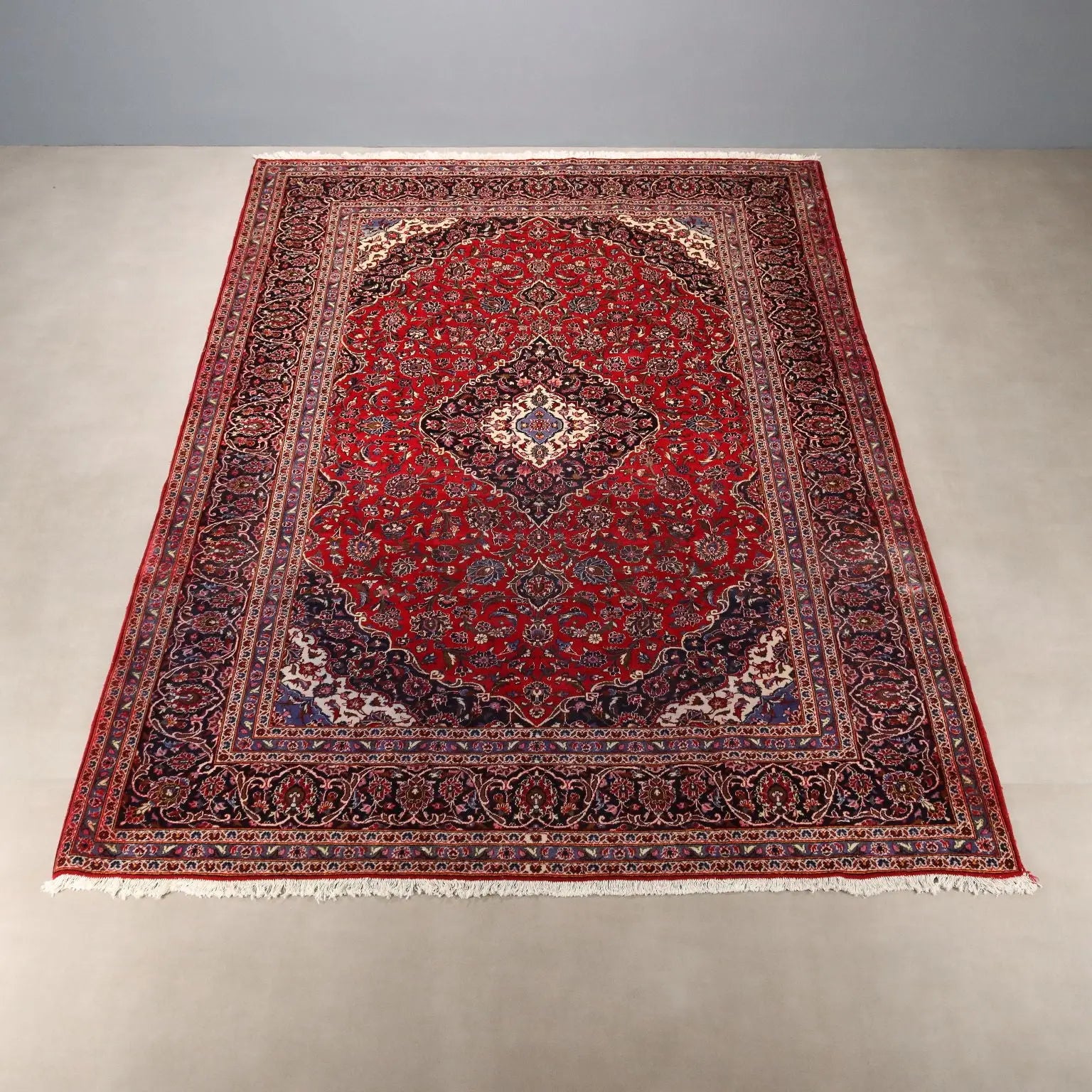 Antique Asian Carpet Cotton Wool Heavy Knot 167 x 116 In - 167 x 116 In | Antiques | Carpets