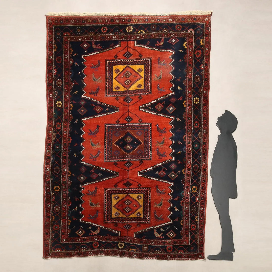 Antique Asian Carpet Wool Heavy Knot 114 x 81 In Original - 114 x 81 In | Antiques | Carpets