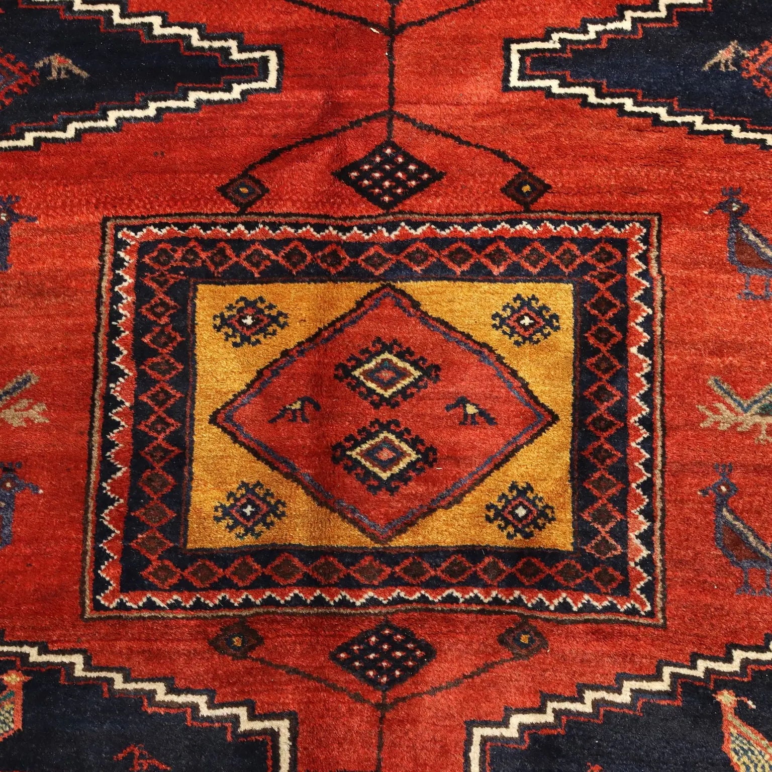 Antique Asian Carpet Wool Heavy Knot 114 x 81 In Original - 114 x 81 In | Antiques | Carpets