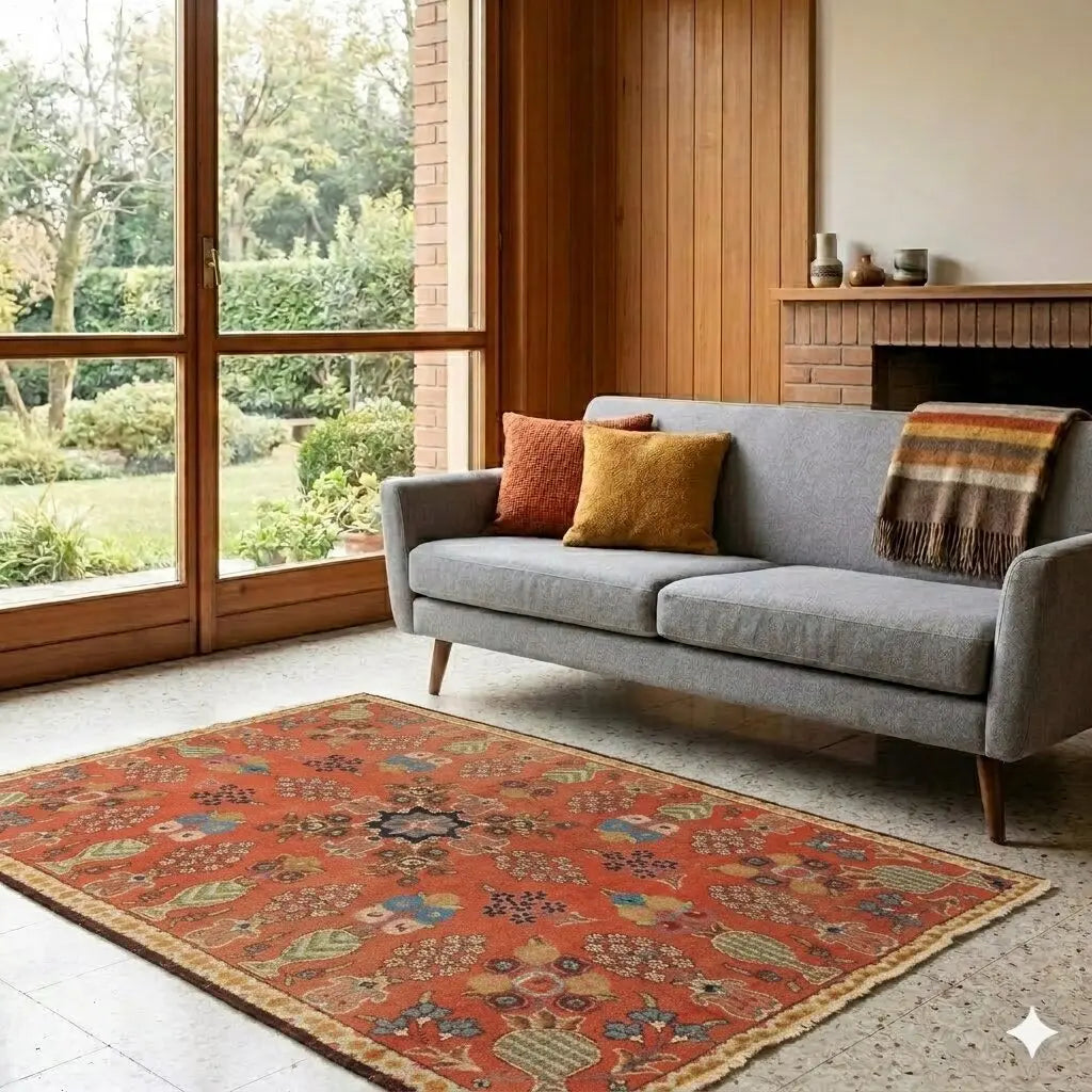 Tabriz Rug in Wool and Cotton - 183 x 135 cm