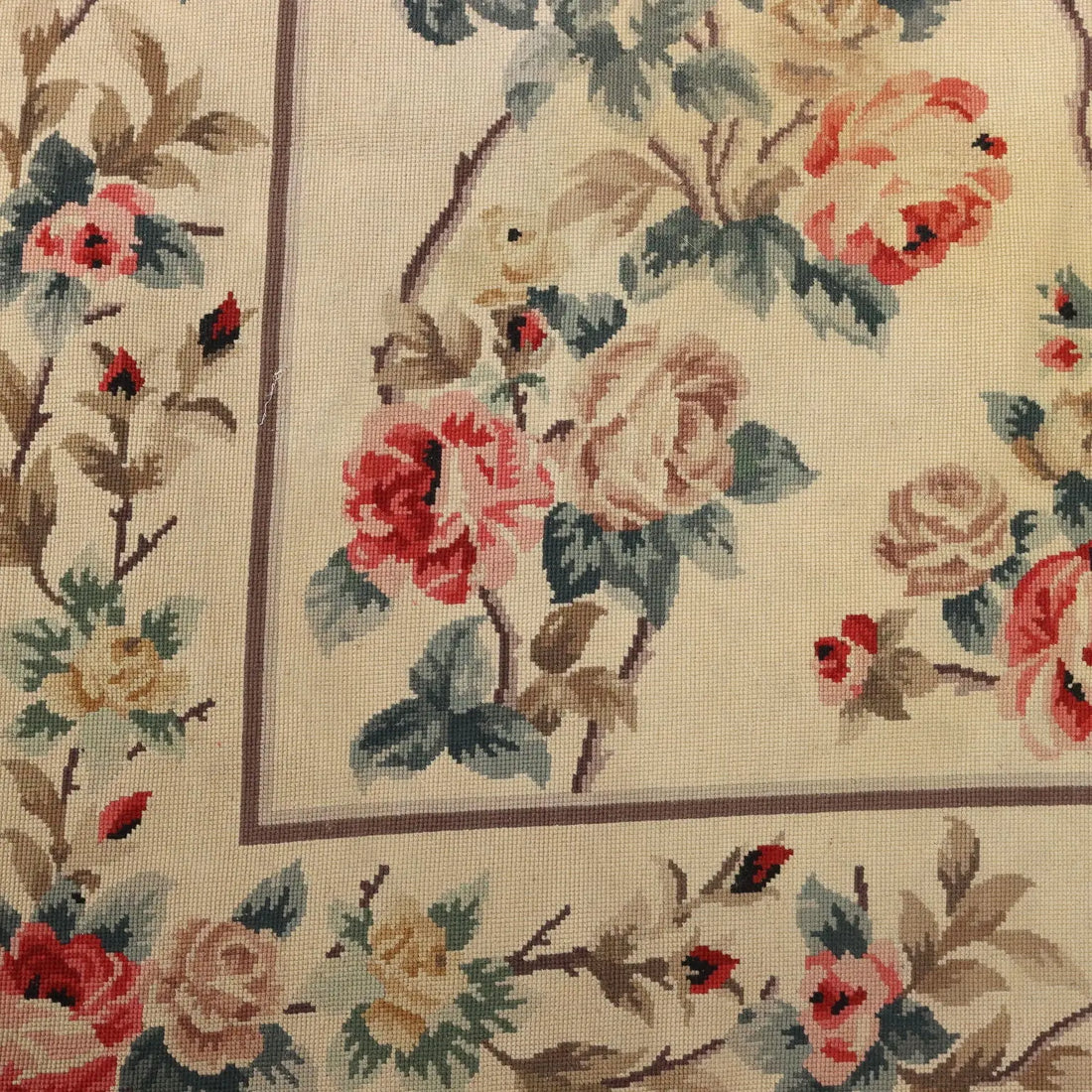 Antique Aobusson Carpet Wool Extra-Thin Knot China 105 x 52 In - 105 x 52 In | Antiques | Carpets