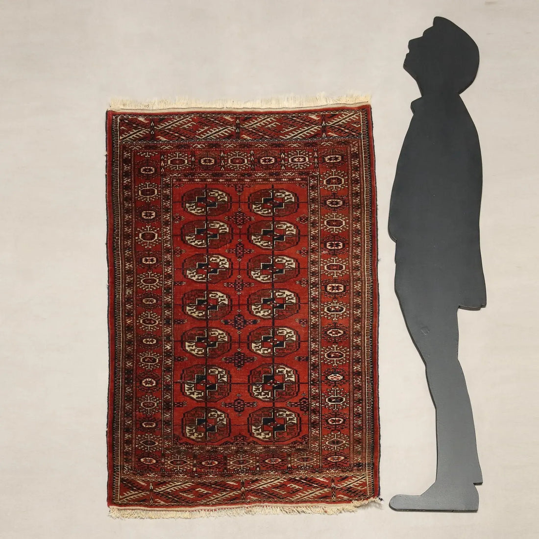 Antique Bukhara Carpet Wool Thin Knot Handmade 58 x 38 In - 58 x 38 In | Antiques | Carpets
