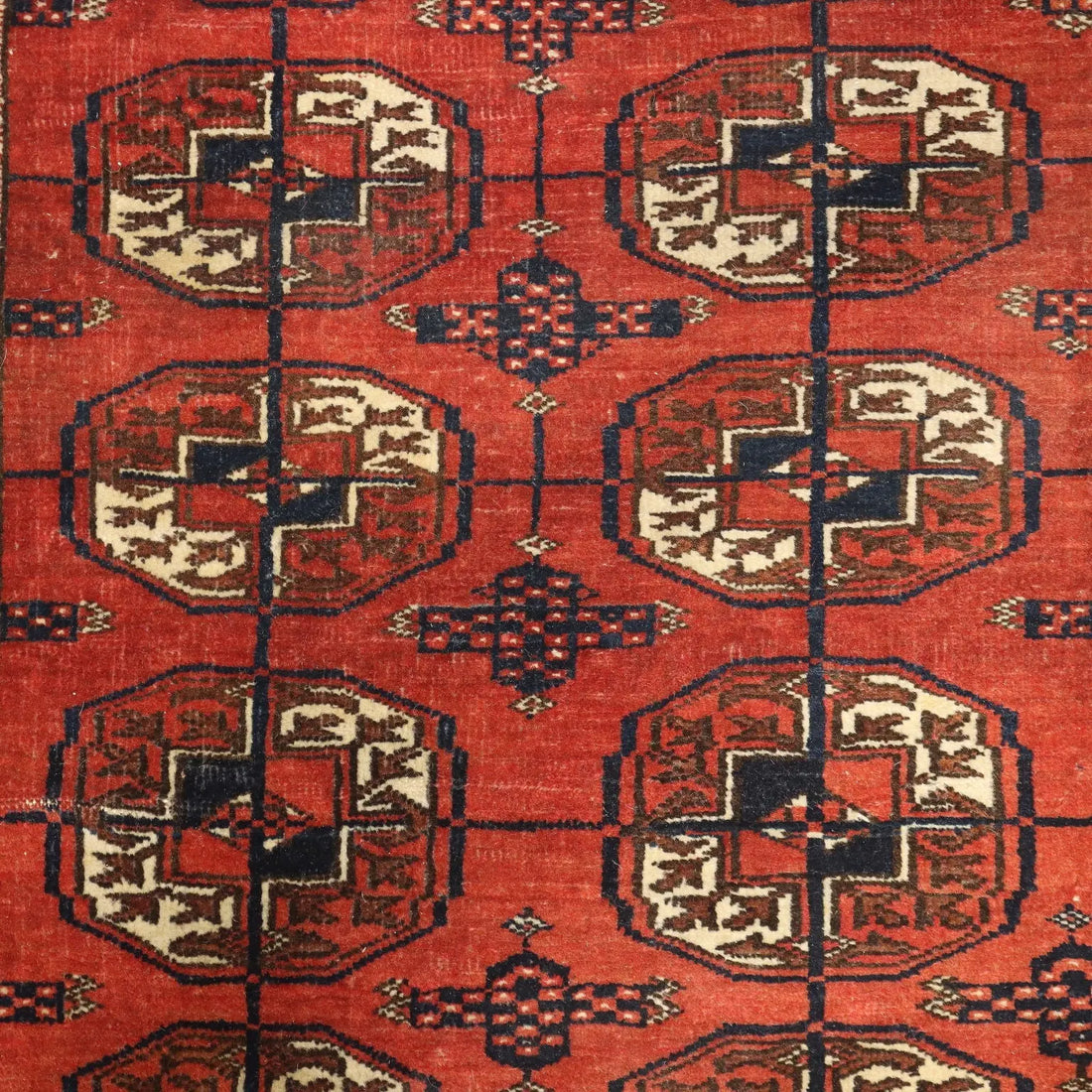 Antique Bukhara Carpet Wool Thin Knot Handmade 58 x 38 In - 58 x 38 In | Antiques | Carpets