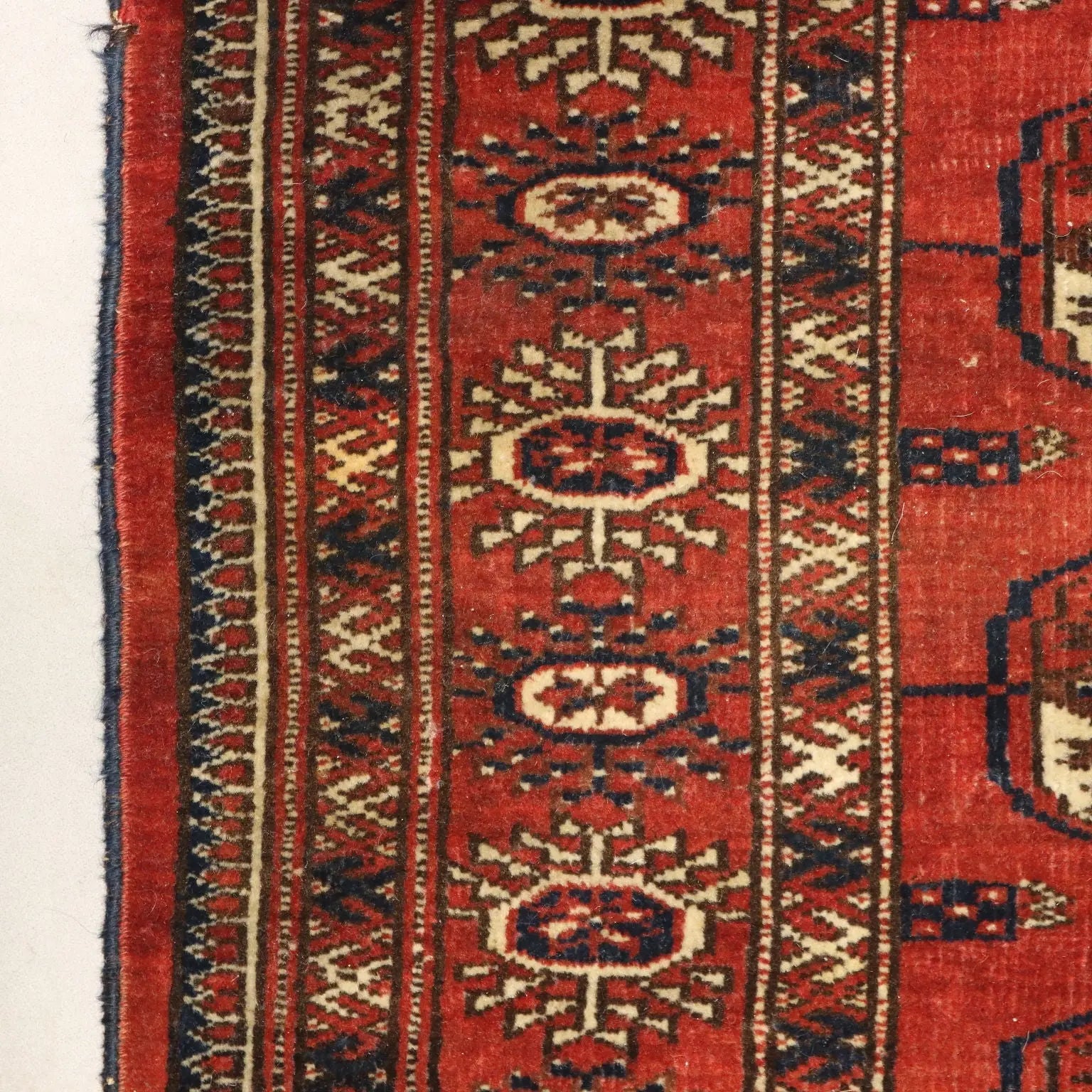 Antique Bukhara Carpet Wool Thin Knot Handmade 58 x 38 In - 58 x 38 In | Antiques | Carpets