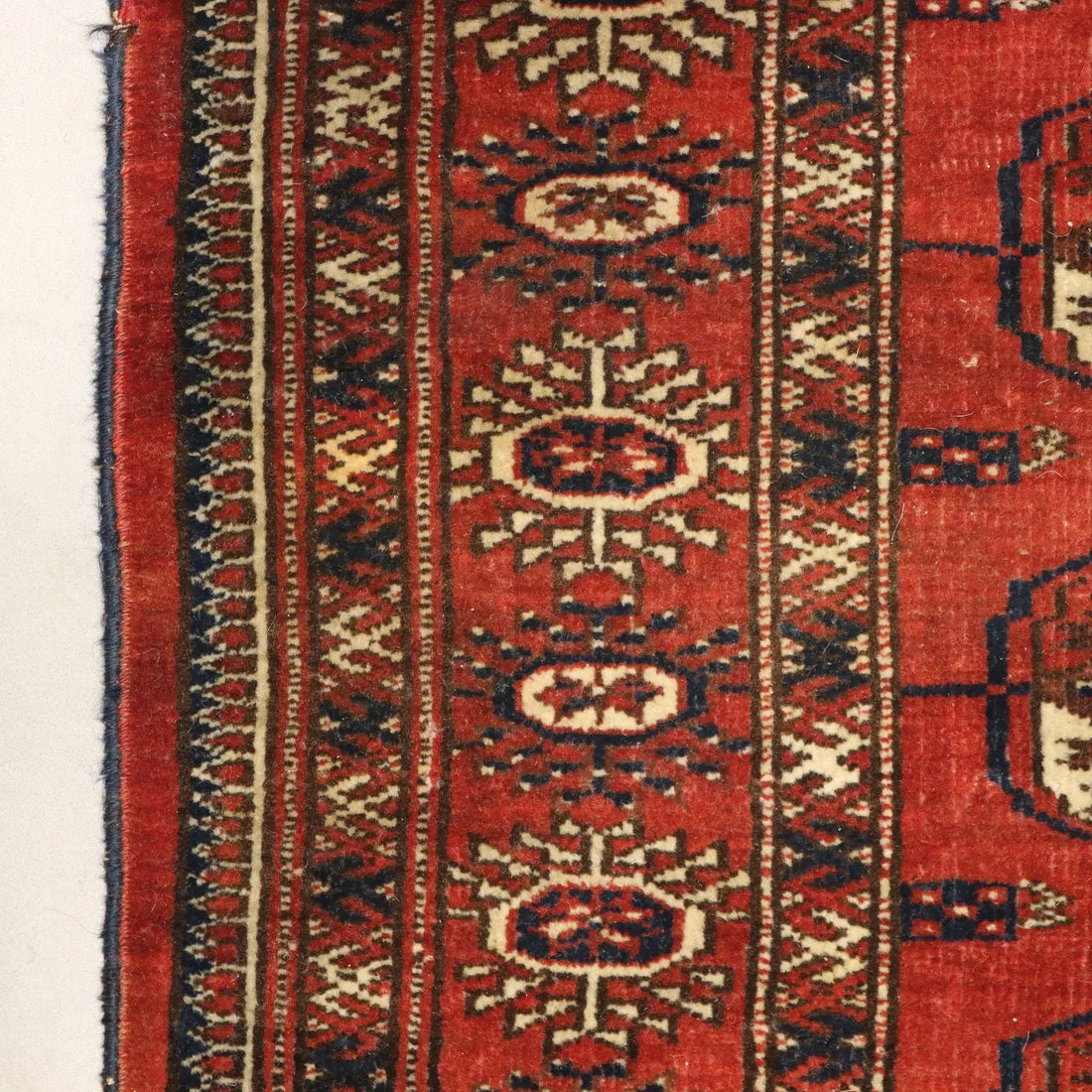 Antique Bukhara Carpet Wool Thin Knot Handmade 58 x 38 In - 58 x 38 In | Antiques | Carpets