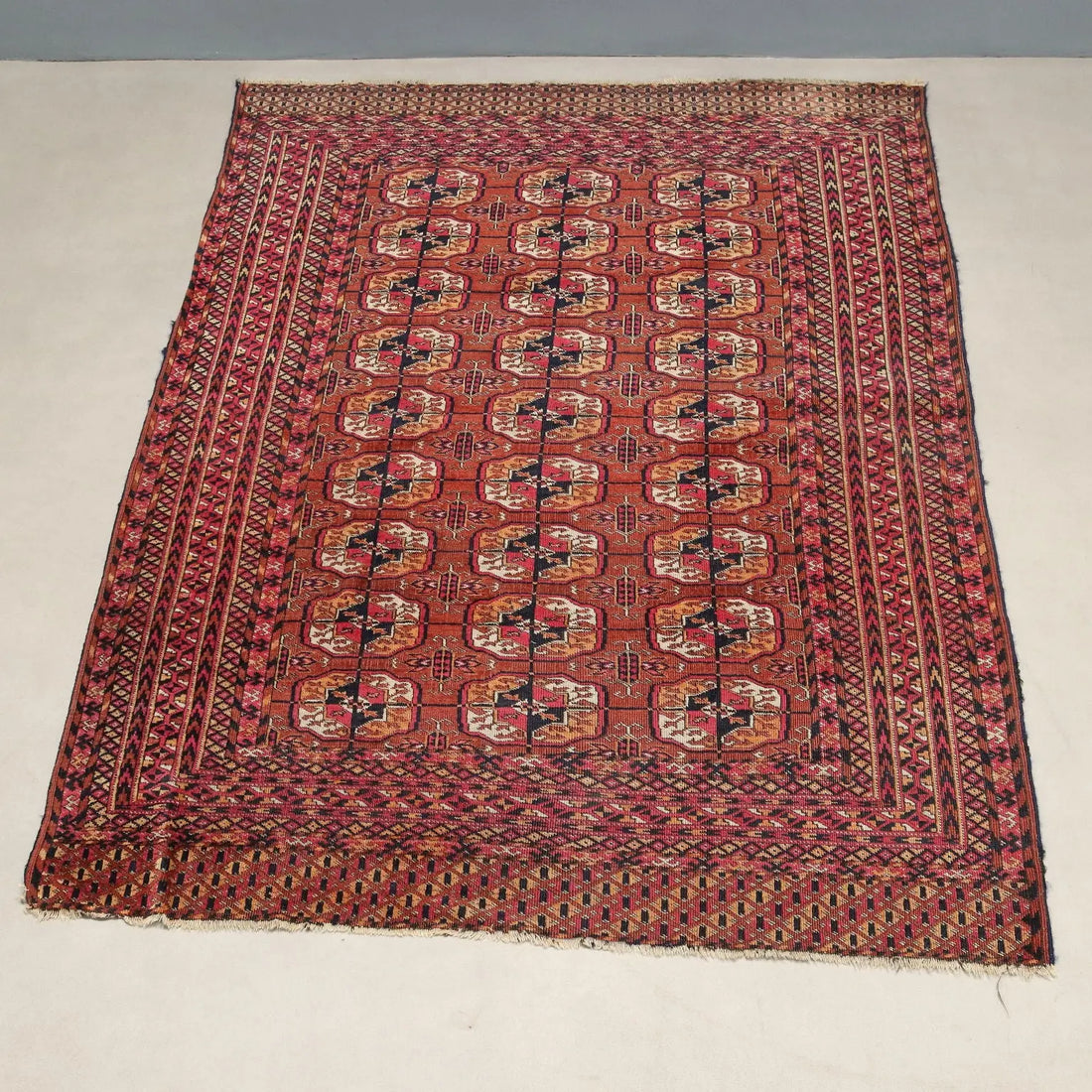 Antique Bukhara Carpet Wool Extra-Thin Knot Handmade 67 x 47 In - 67 x 47 In | Antiques | Carpets