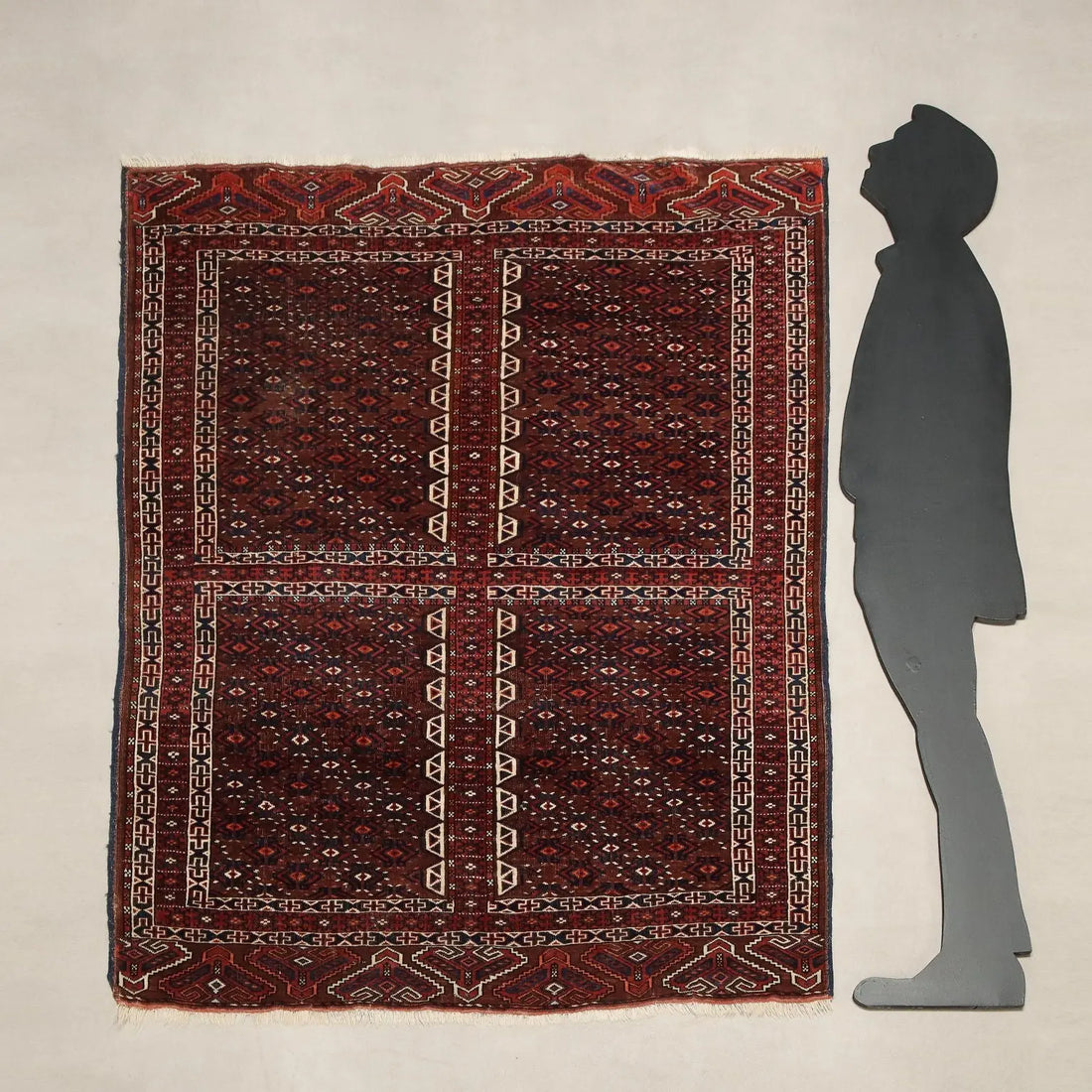 Antique Bukhara Catpet Wool Extra-Thin Knot Turkmenistan 65 x 54 In - 65 x 54 In | Antiques | Carpets