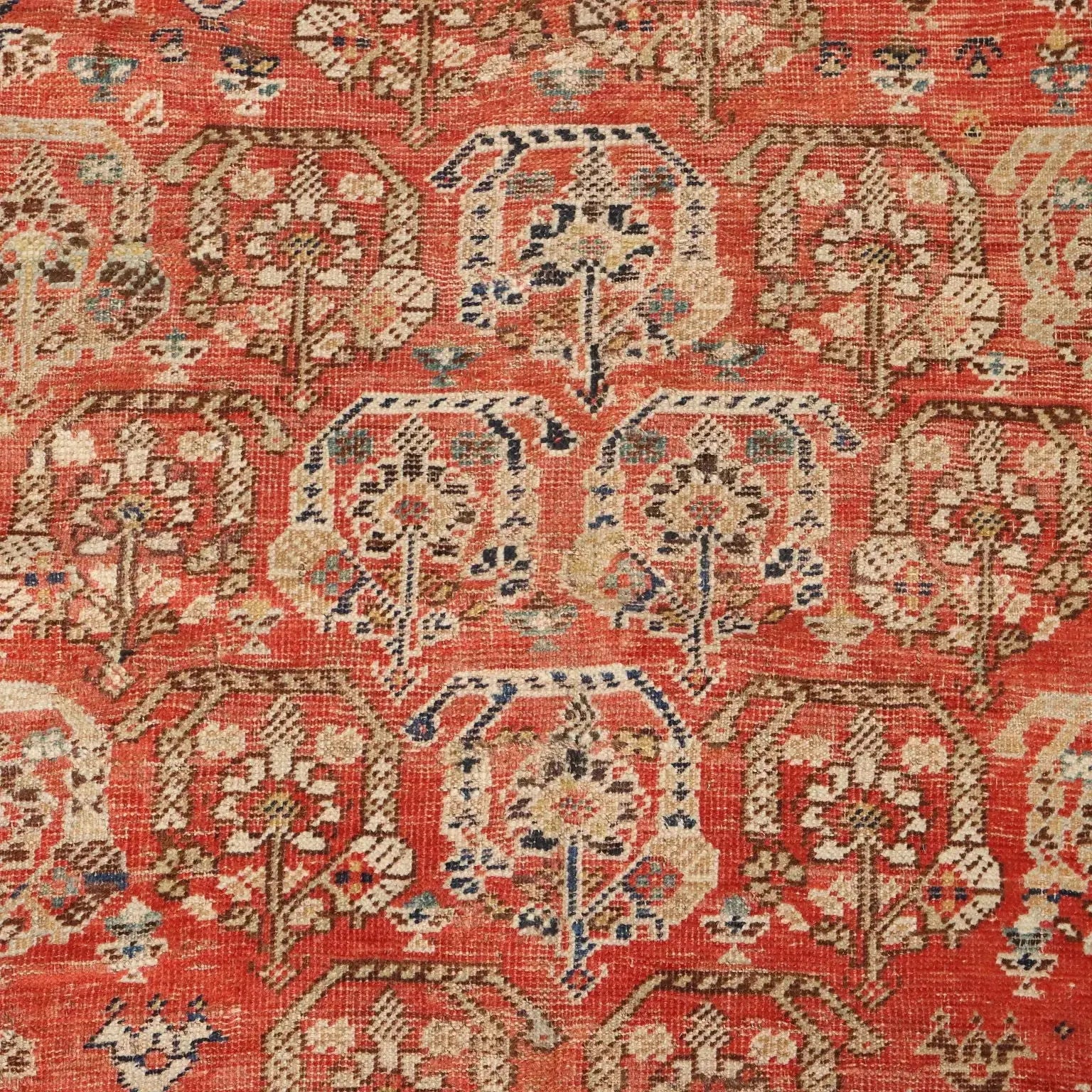Antique Kaskay Carpet Wool Thin Knot Handmade 68 x 55 In - 68 x 55 In | Antiques | Carpets